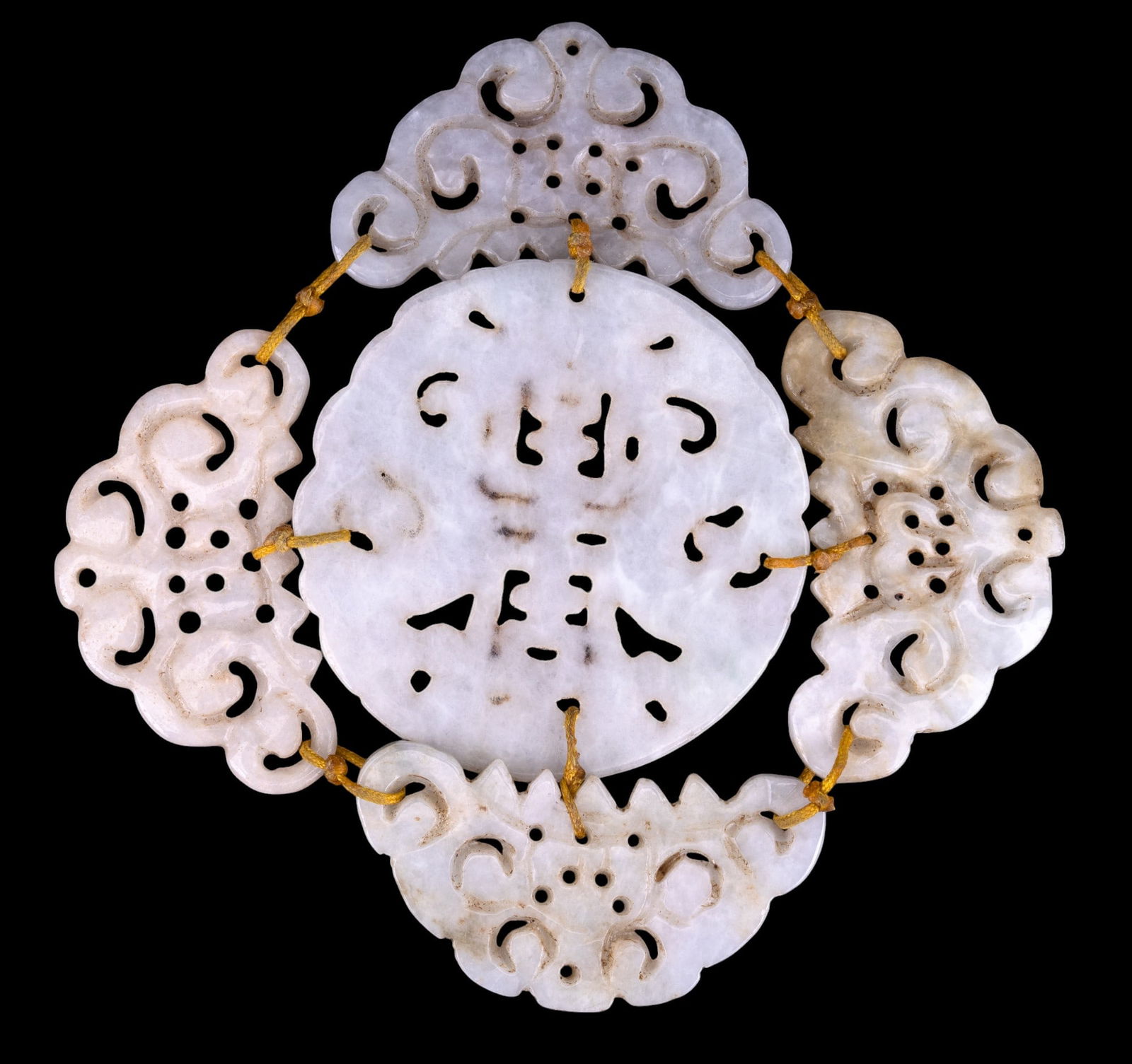 Chinese White Jadeite 5-Piece Carved (1 of 5)