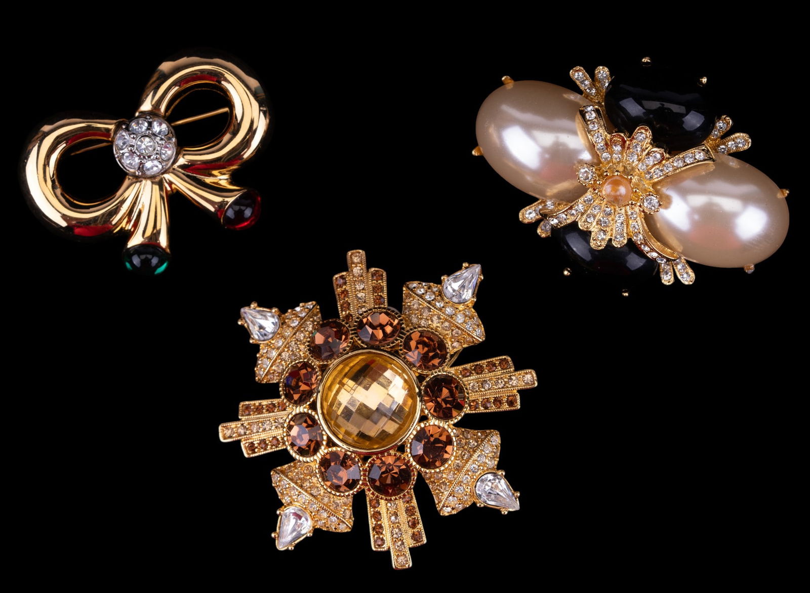 Joan Rivers Crystal Brooches (1 of 7)