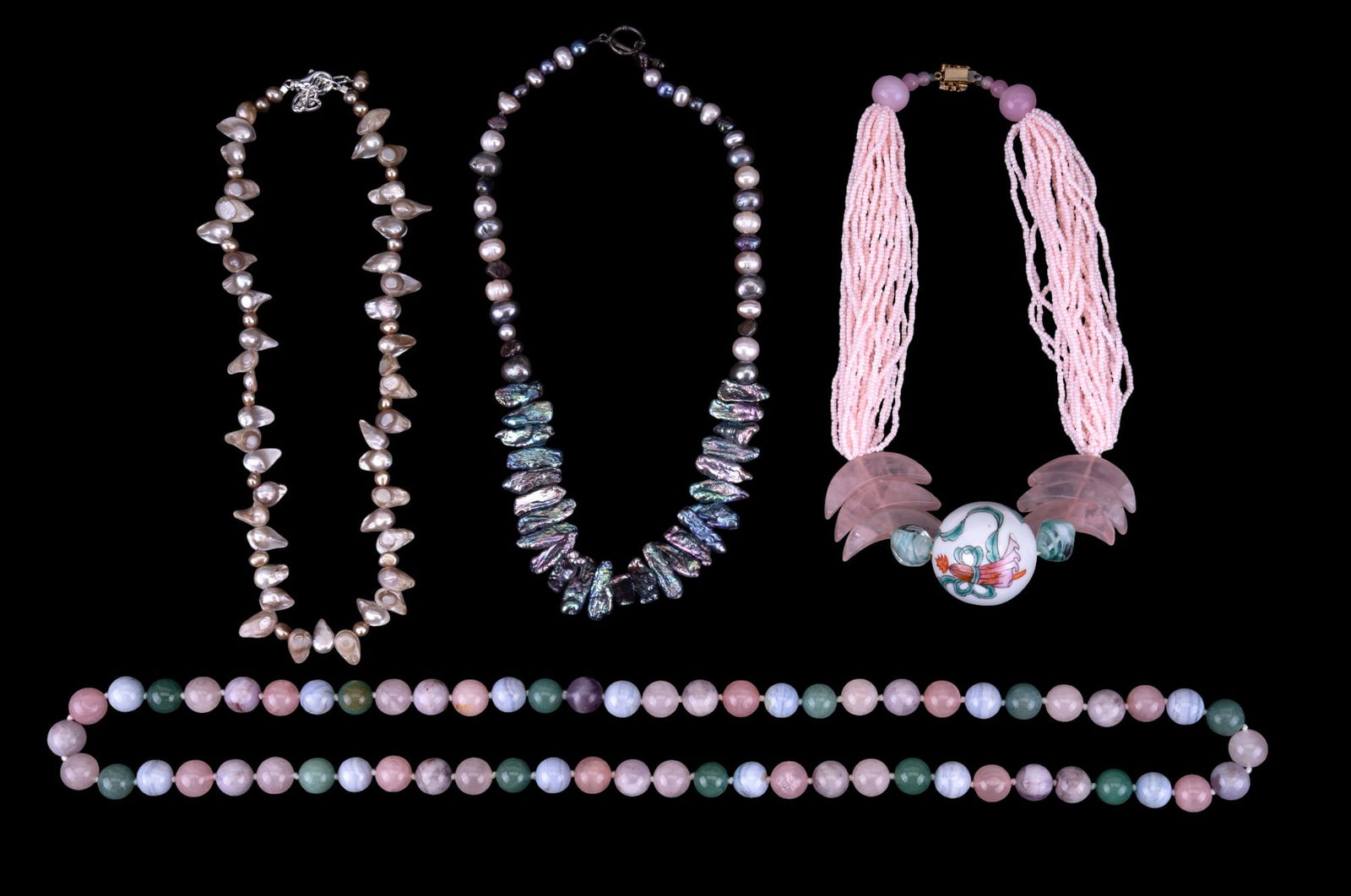Jade & Pearl Necklaces (1 of 10)