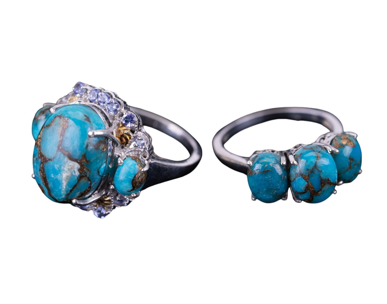 Designer-style Sterling & Turquoise Rings (1 of 10)