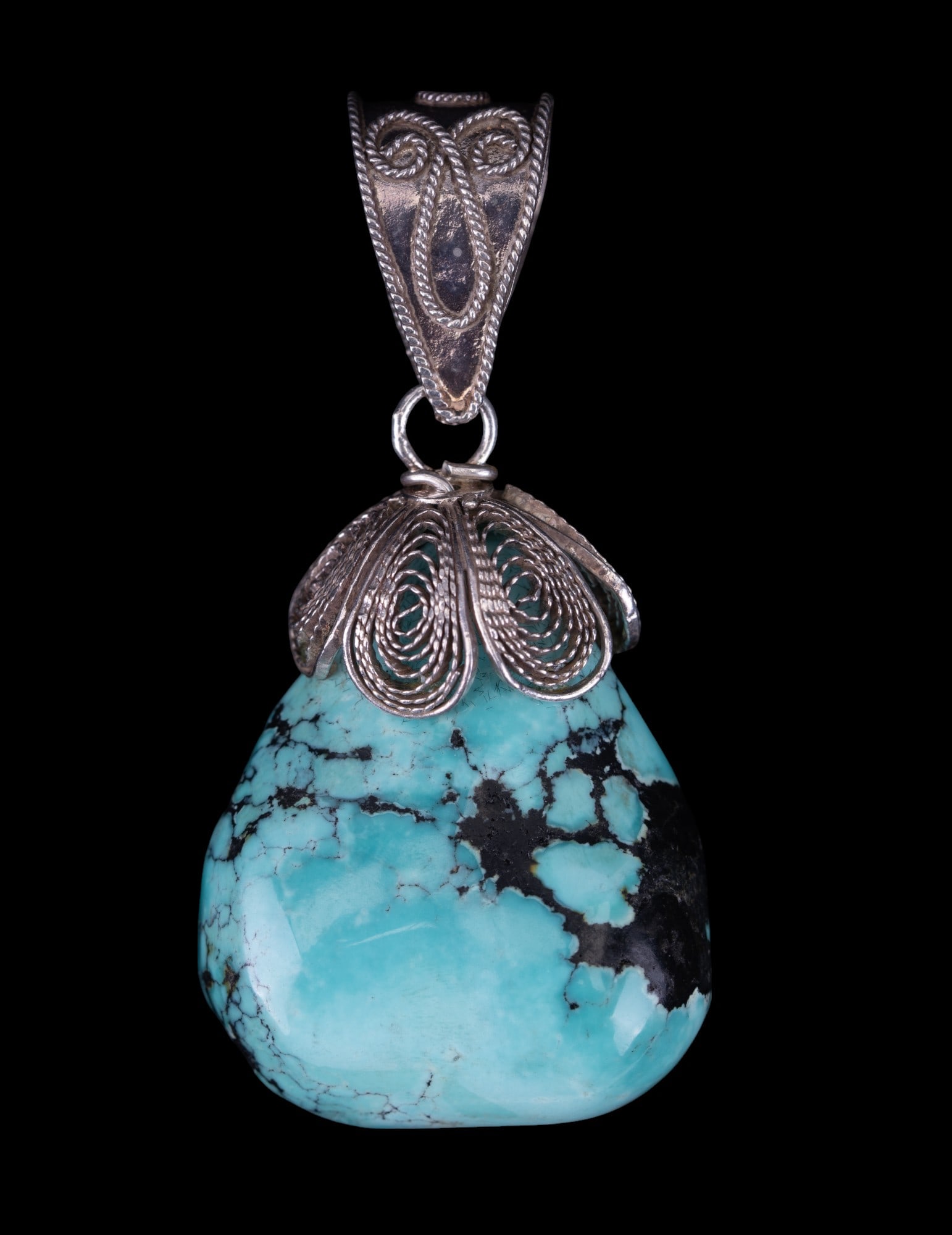 Sterling & Turquoise Pendant (1 of 5)