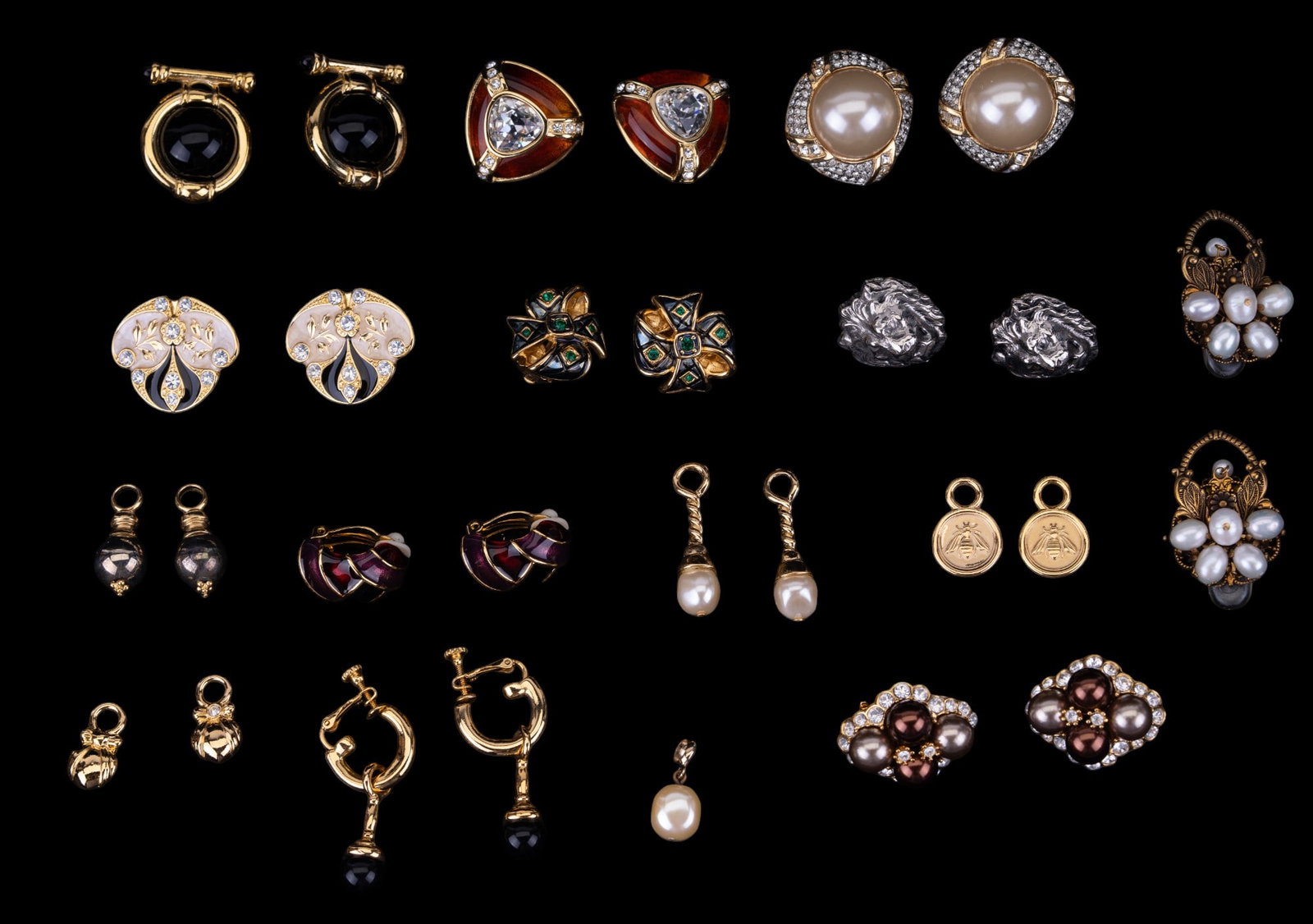 Joan Rivers & Other Vintage Earrings: Various Joan Rivers earrings and others as seen in photo.