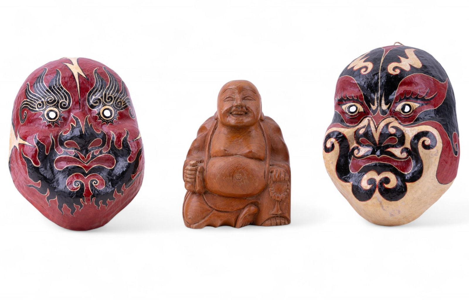 China Yangshuo Masks (2) and Carved Buddha (1 of 14)