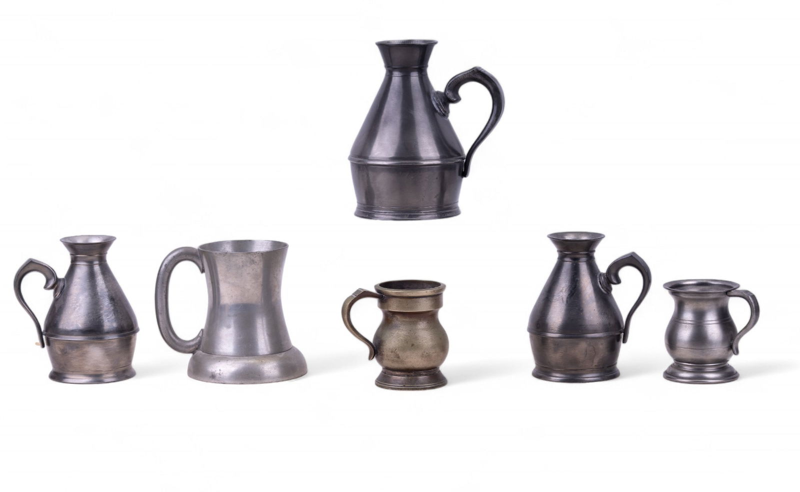 Antique Irish. English, & Italian Pewter Measures (1 of 11)