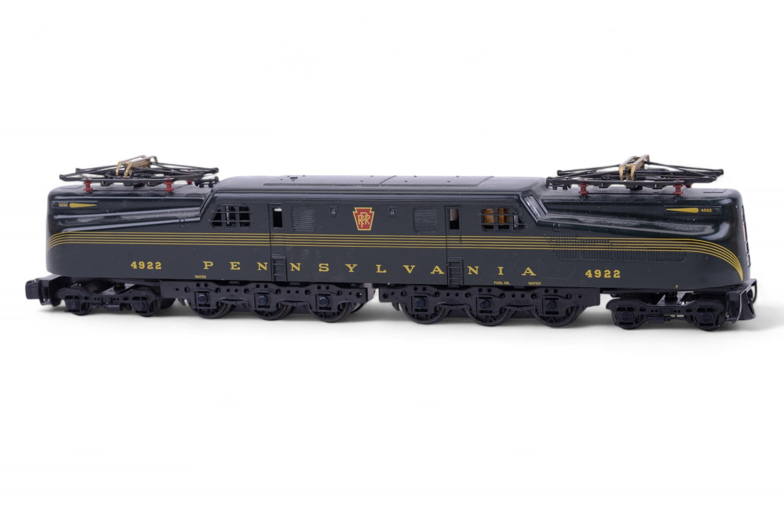 American Flyer & Models S Gauge Engines & Cars: Am. Models PRR 4922 engine, Am. Models PRR 2309 engine, Am. PRR 8644 engine, Am. Flyer PRR 477810 caboose, & Am. Flyer PRR 9205 covered hopper. All items are in their original boxes.