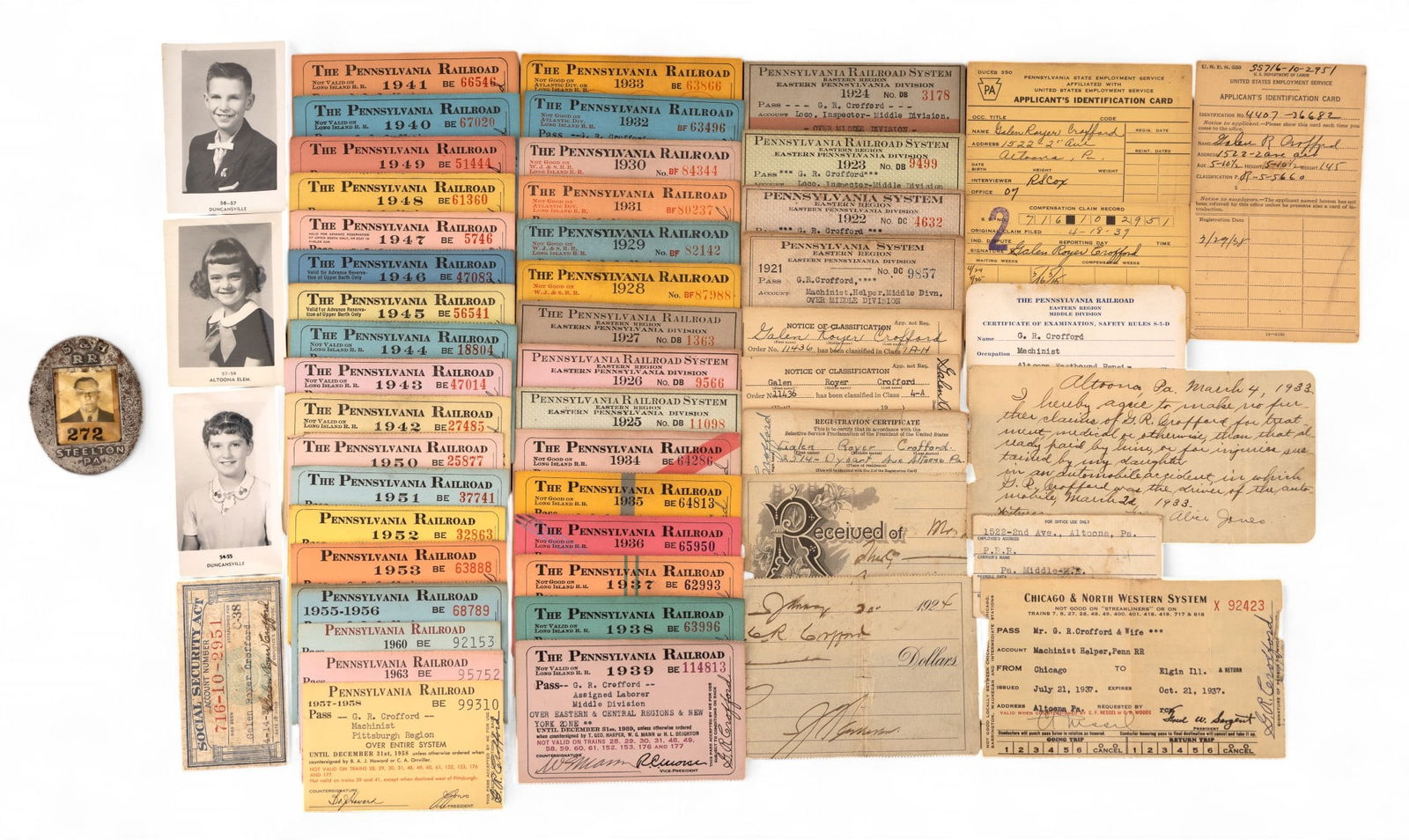 Pennsylvania Railroad Passes & Ephemera (1 of 4)