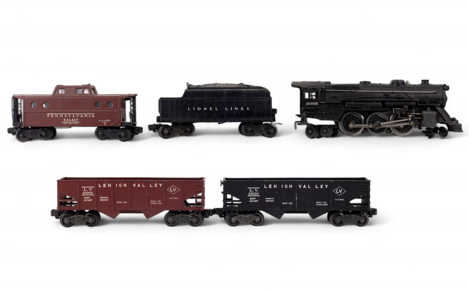 Lionel O Gauge 2035 Locomotive w/ Tender + Cars (1 of 12)