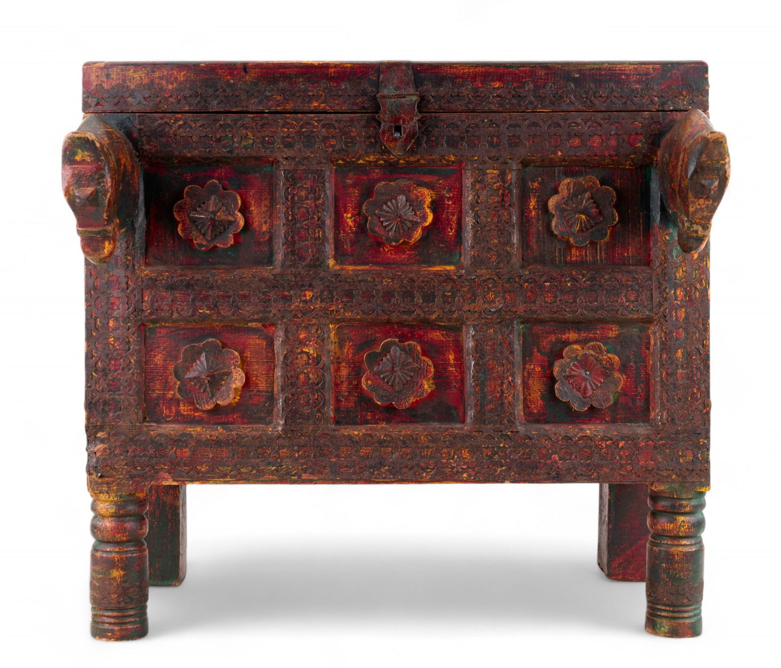 Horse Head Painted Dowry Chest (1 of 11)