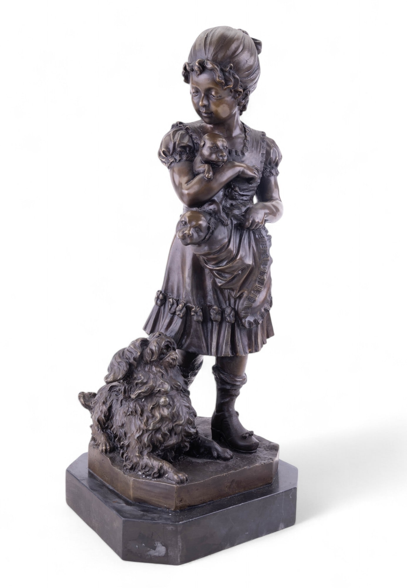 Bronze Girl and Dogs After Ferdinand Barbedienne (1 of 11)