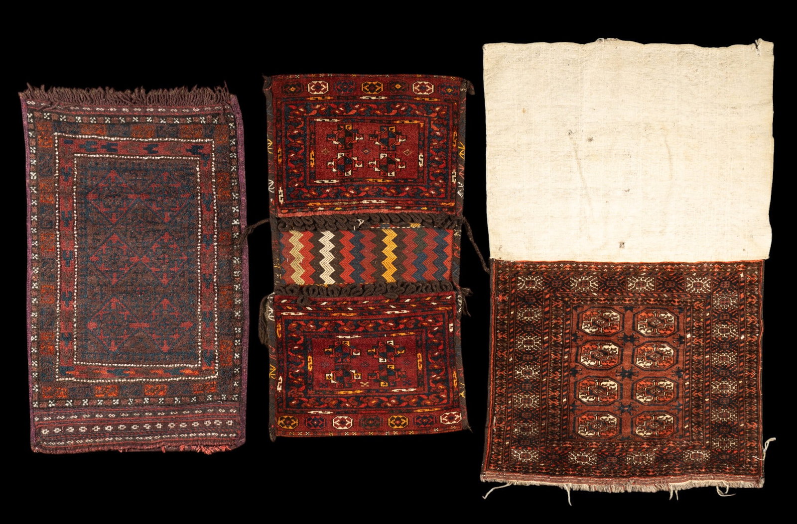 Turkmen, Baluch, & Baluch Saddle Bag Rugs (1 of 20)