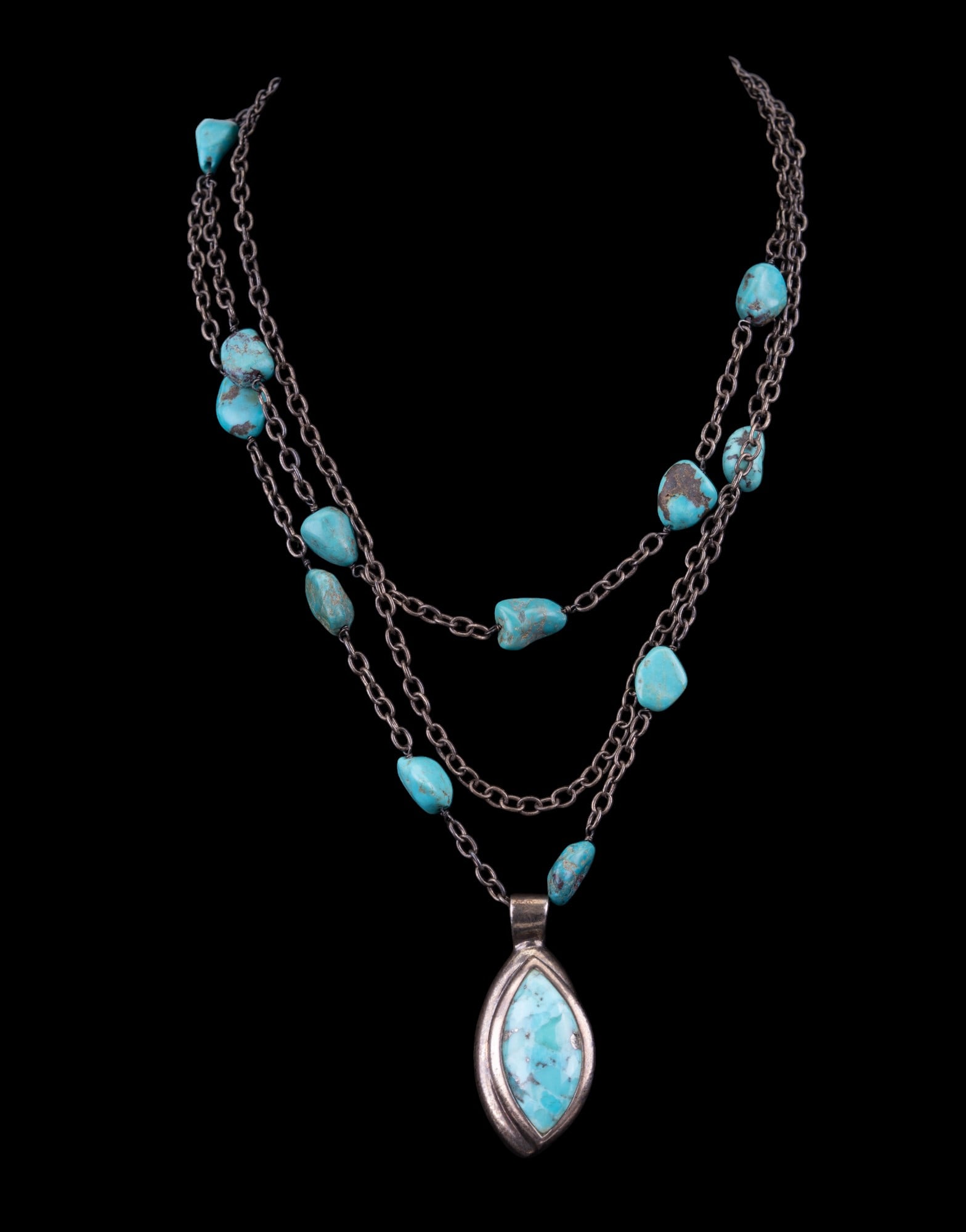 Turquoise Sterling Necklace (1 of 5)