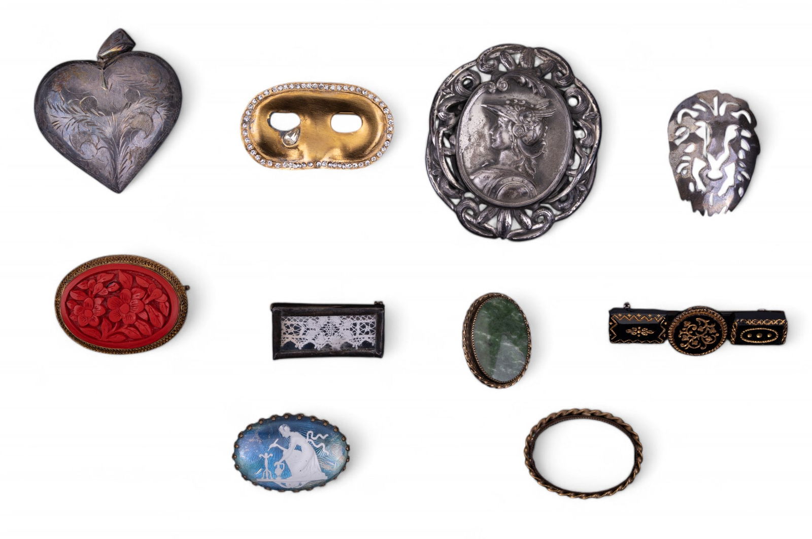 Victorian and Vintage Brooches, Sterling Pendant (1 of 6)