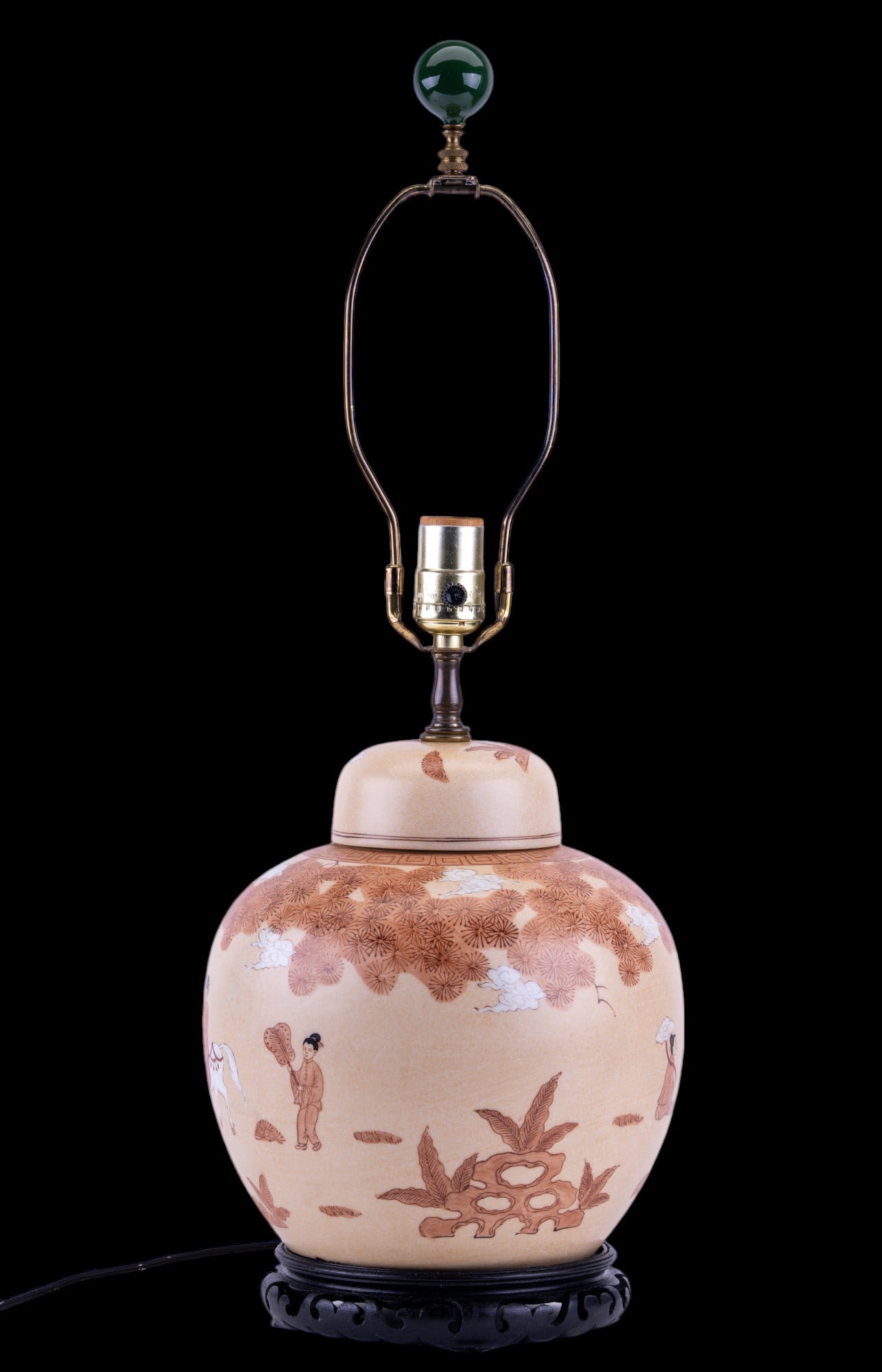 Chinese Hong Kong 20th C. Ginger Jar Lamp (1 of 16)