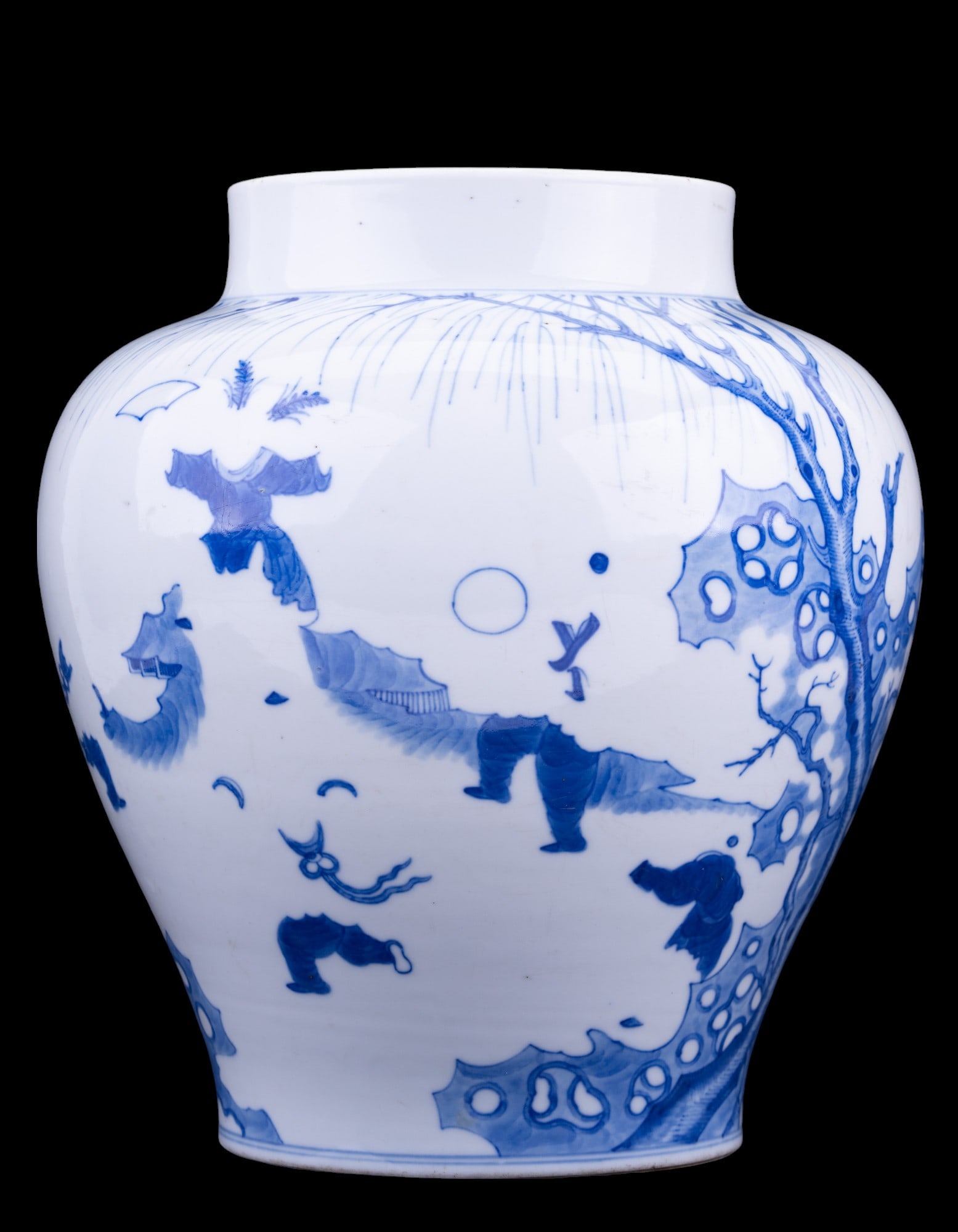 Chinese Blue & White Porcelain Large Signed Vase (1 of 7)