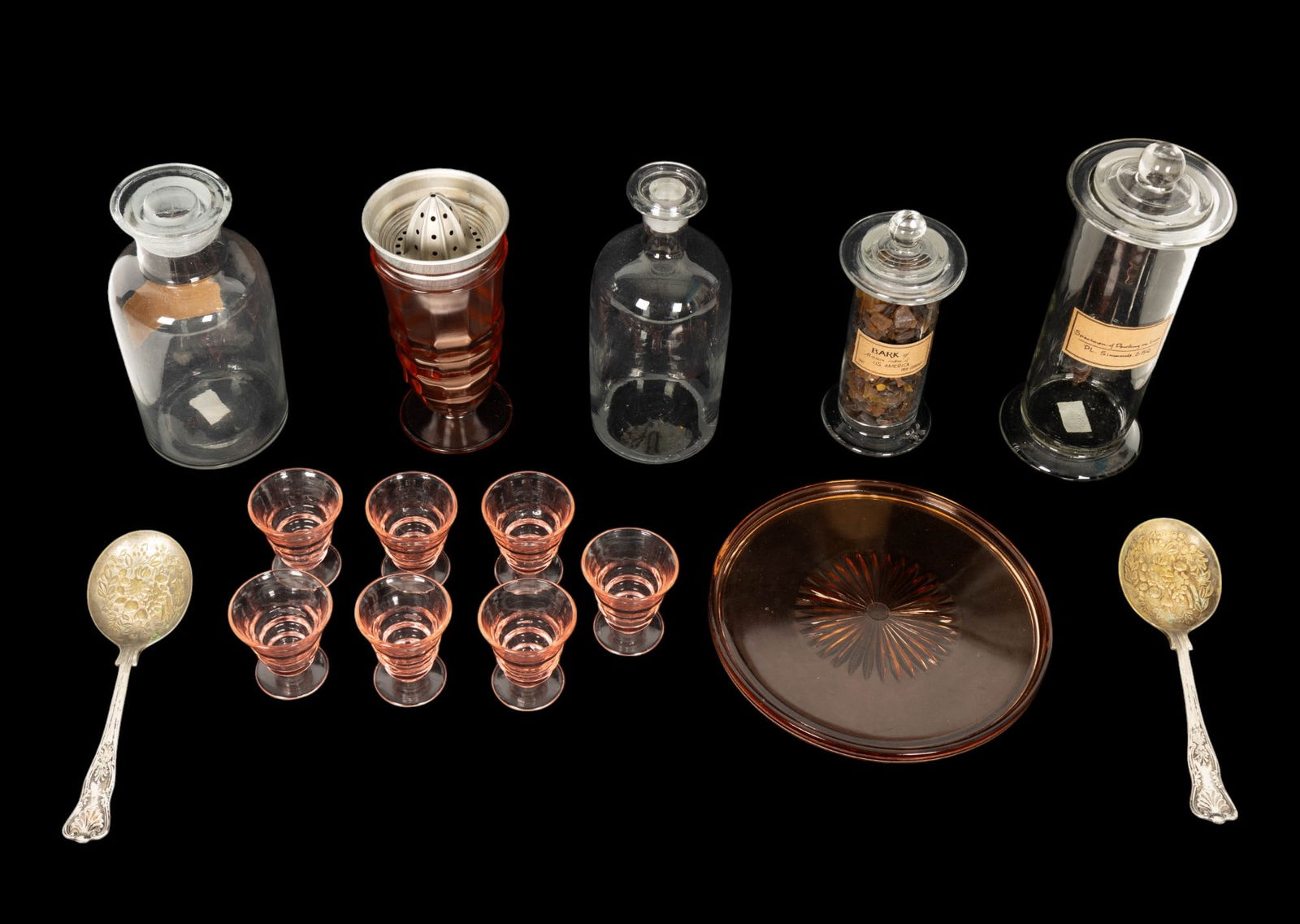 Pink Depression Glass Juice Set, More (1 of 18)