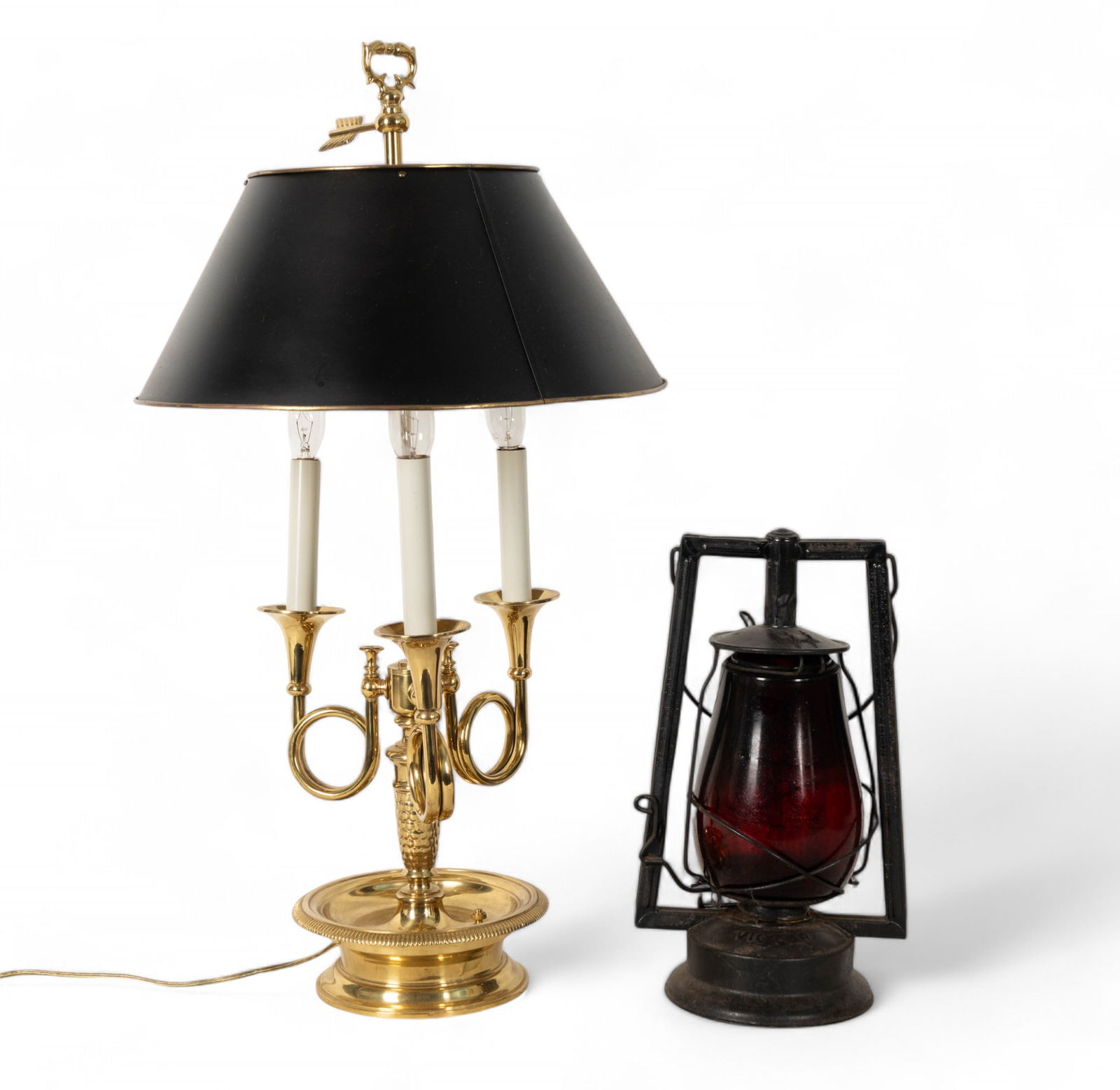 Dietz Lantern and Brass Table Lamp (1 of 15)