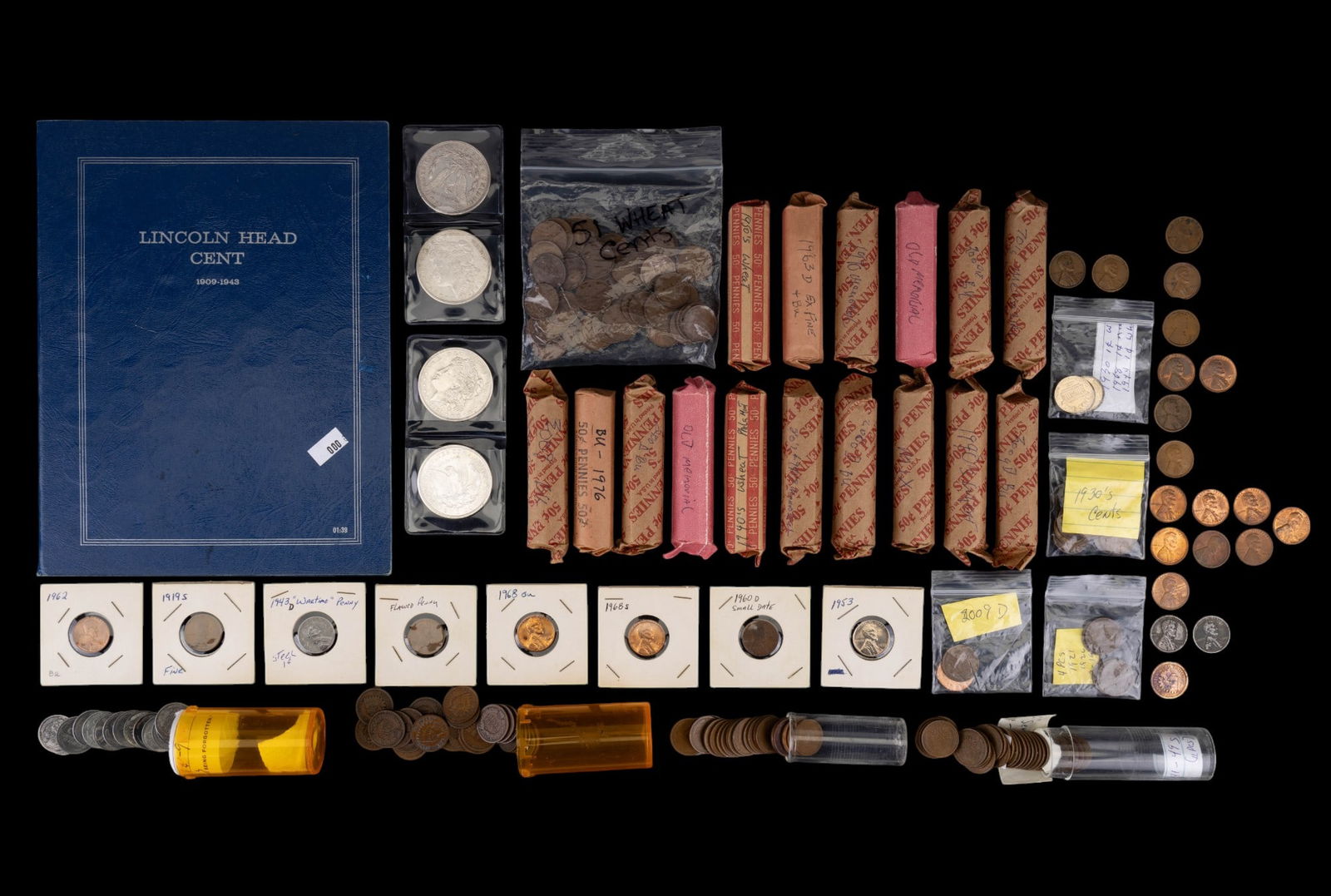 Morgan Silver Dollars and Pennies (1 of 20)