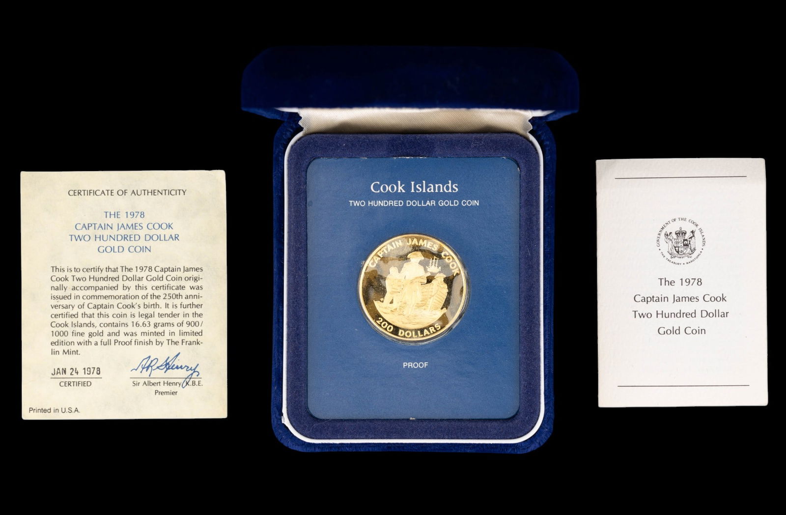 1978 Cook Islands Gold $200 Coin (1 of 4)