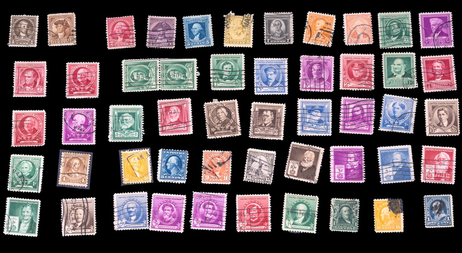U.S Postage Stamps Famous People (~50) (1 of 10)