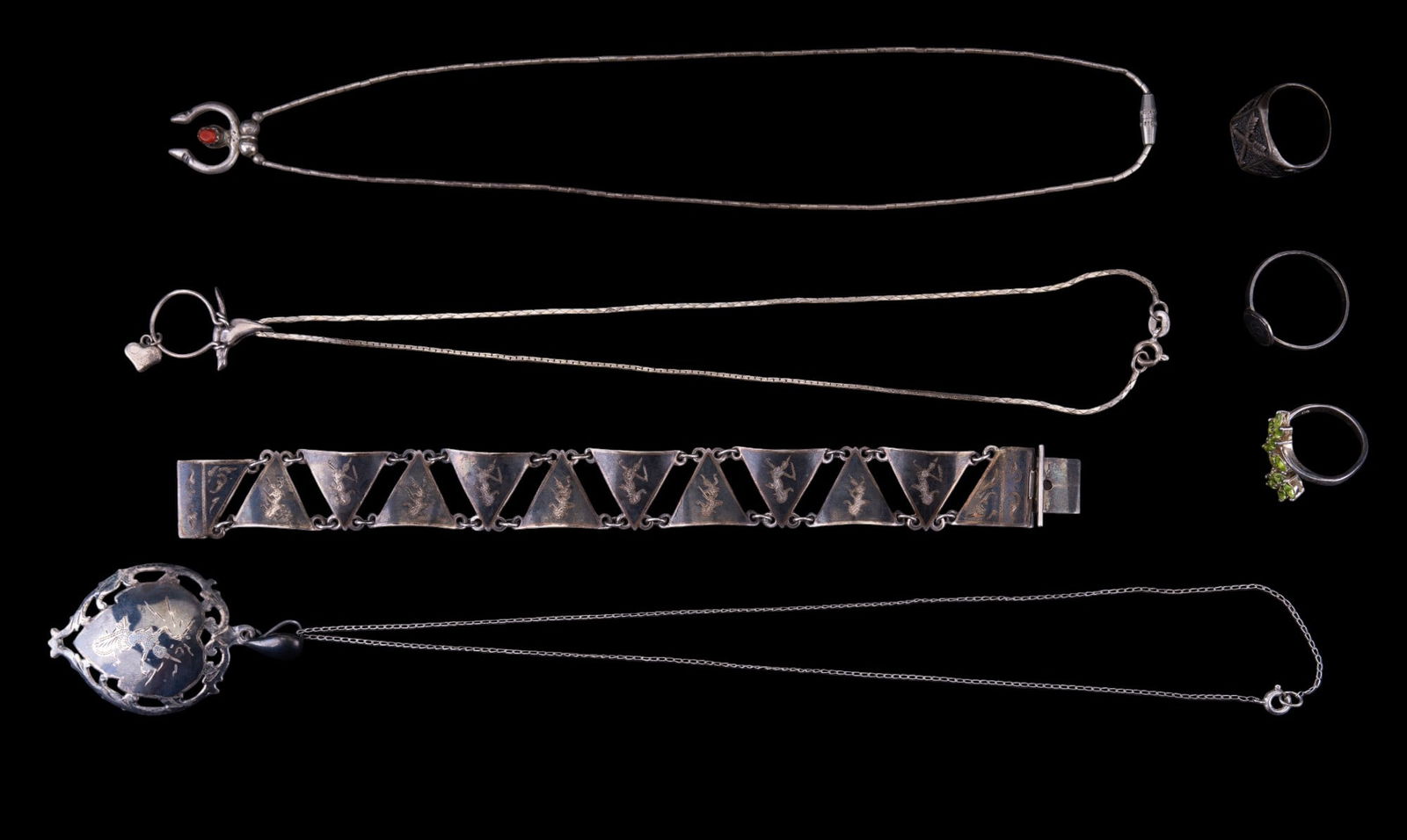 Siam & Native American Sterling Silver Jewelry (1 of 10)