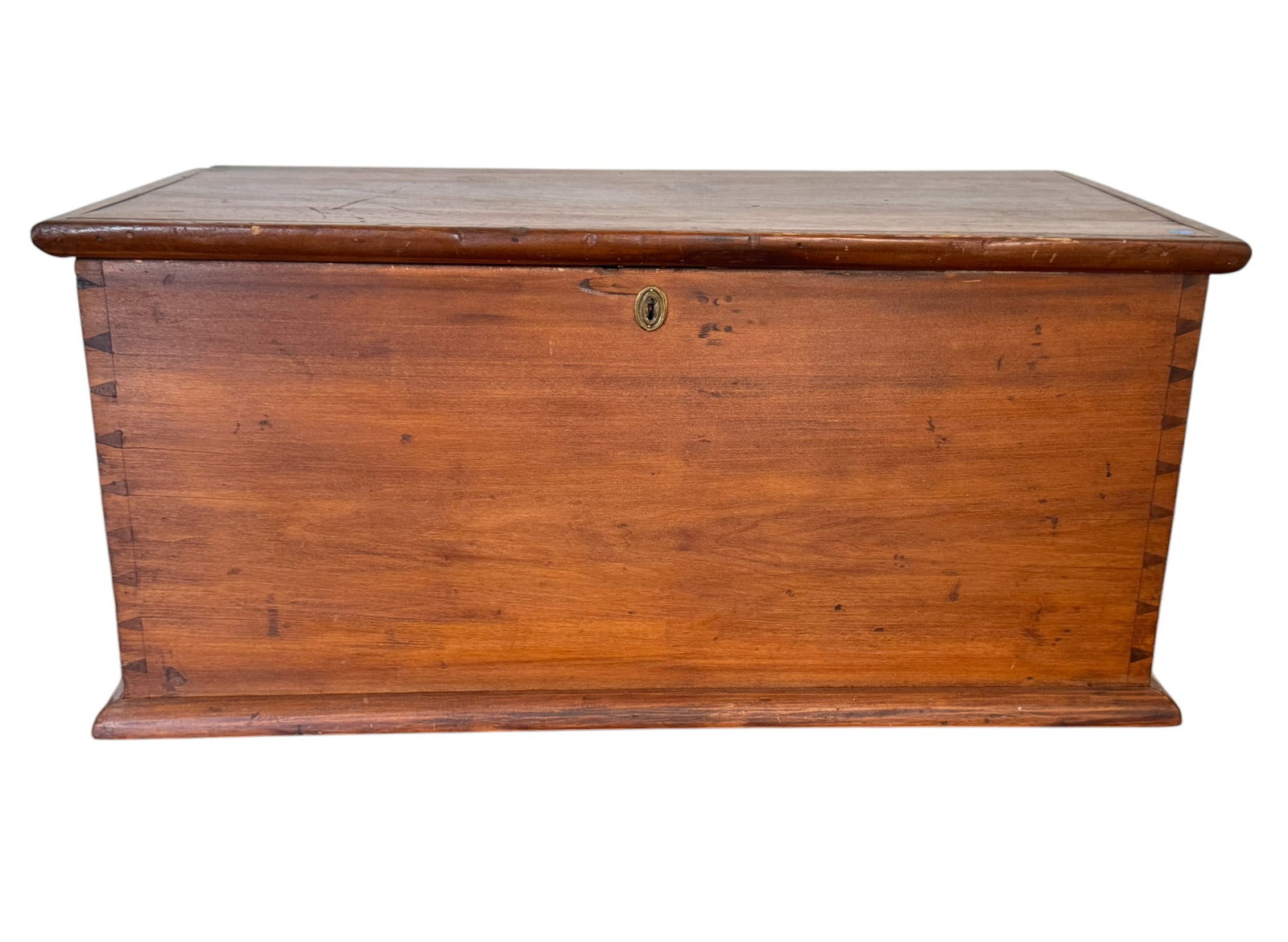 19th C Walnut Blanket Chest w/ Molded Base & Till (1 of 4)