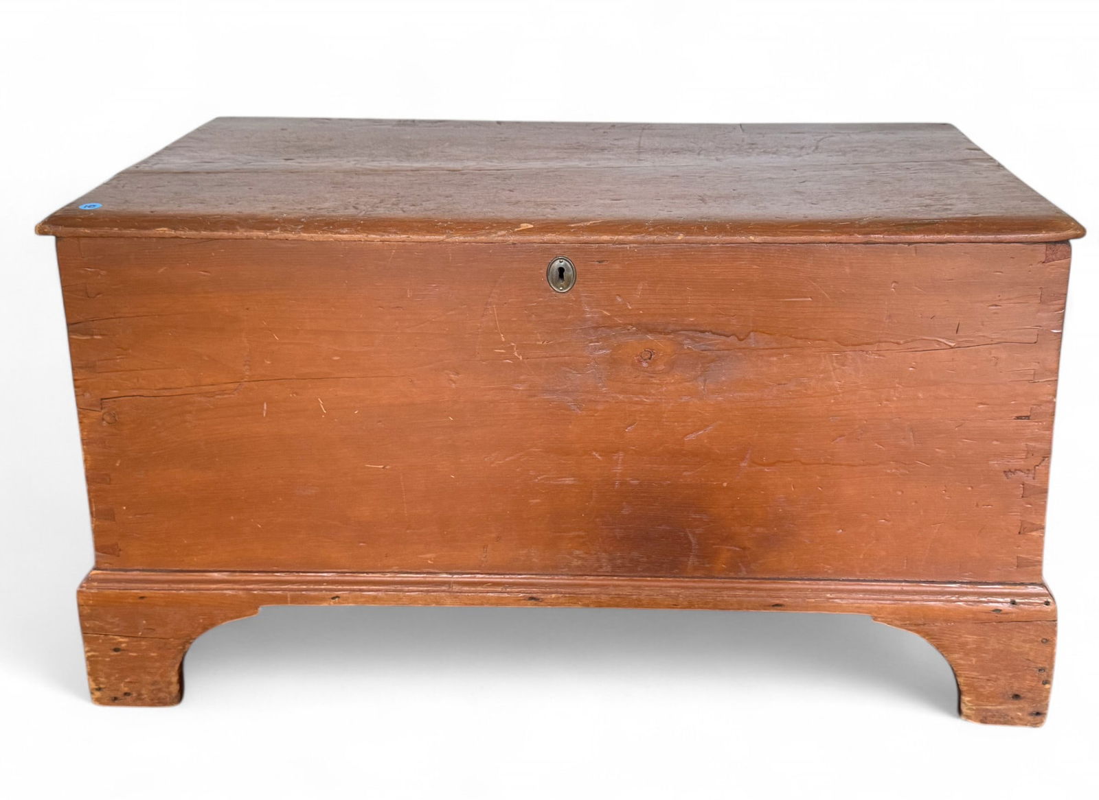 19th C Blanket Chest with Bracket Feet and Till (1 of 10)
