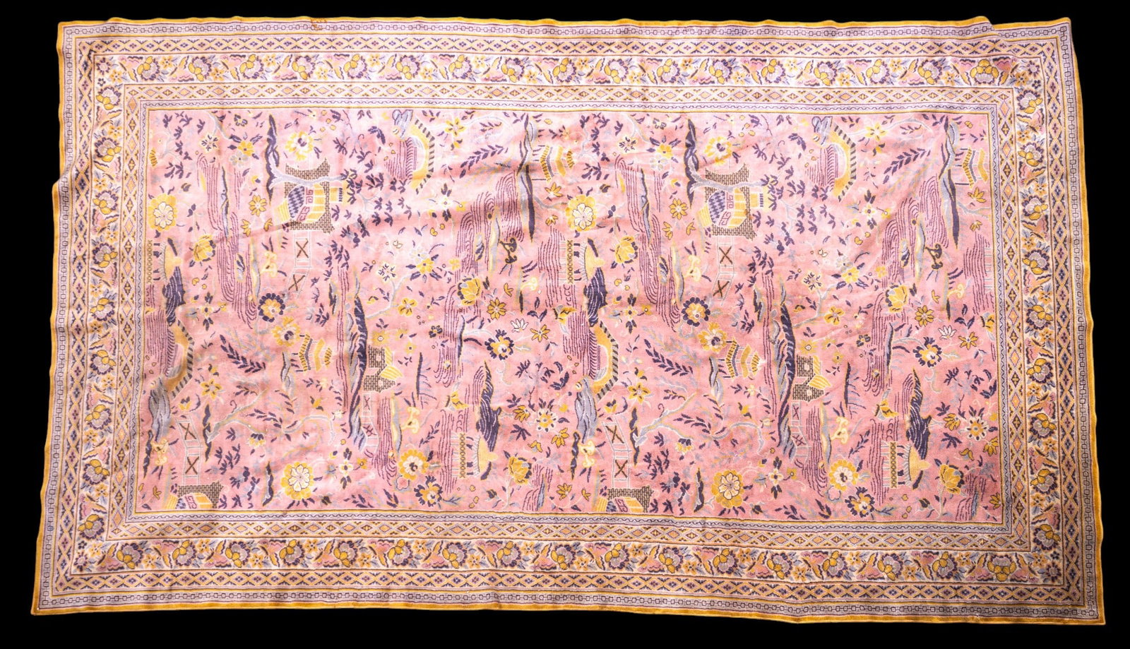 Antique Loomed Chinese-Style Art Deco Area Rug (1 of 12)