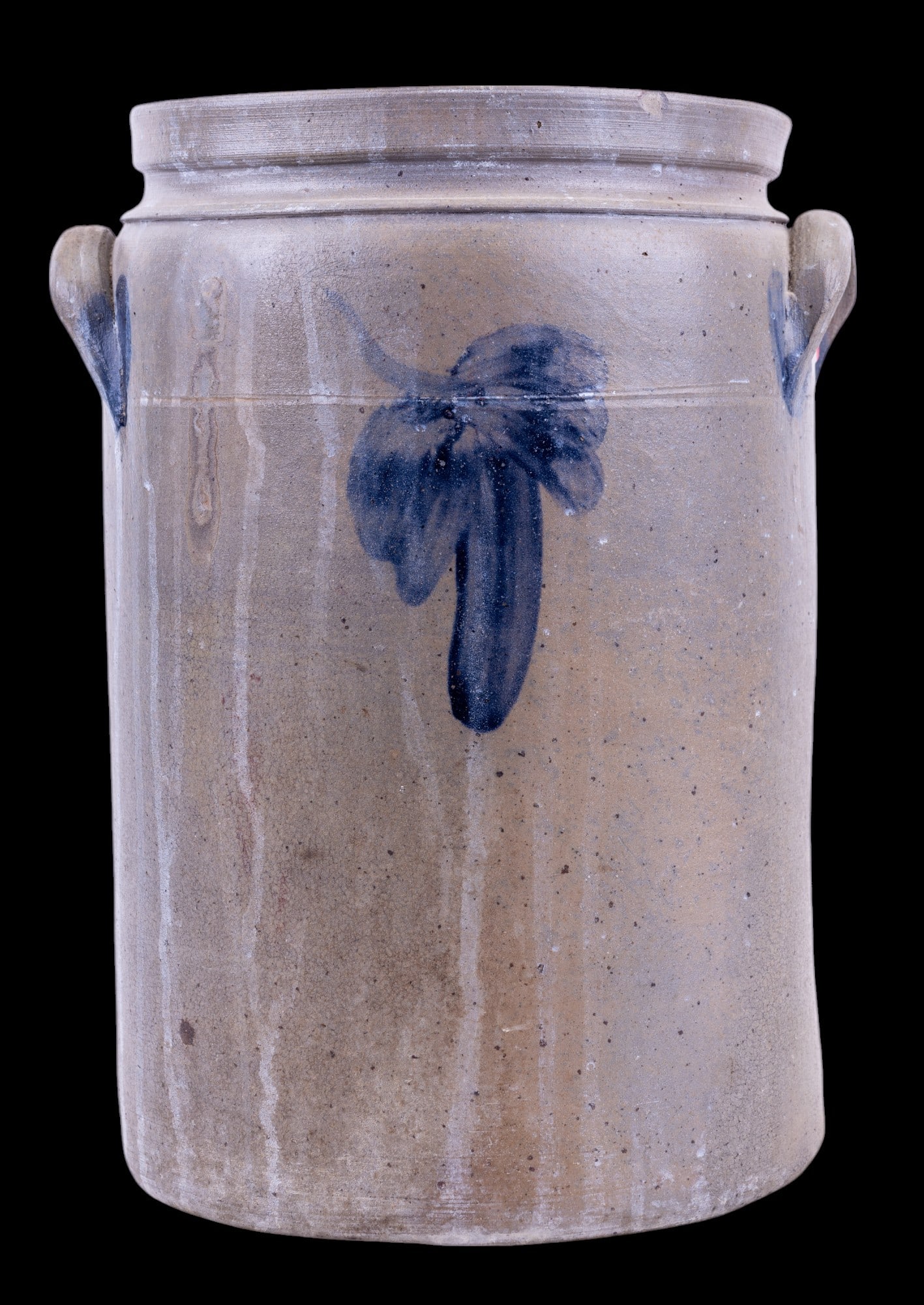 Blue Decorated Stoneware Crock Att. Baltimore (1 of 12)