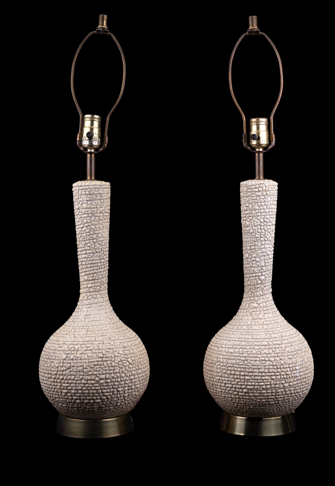 MCM Crackle Style Lamp Pair (1 of 11)