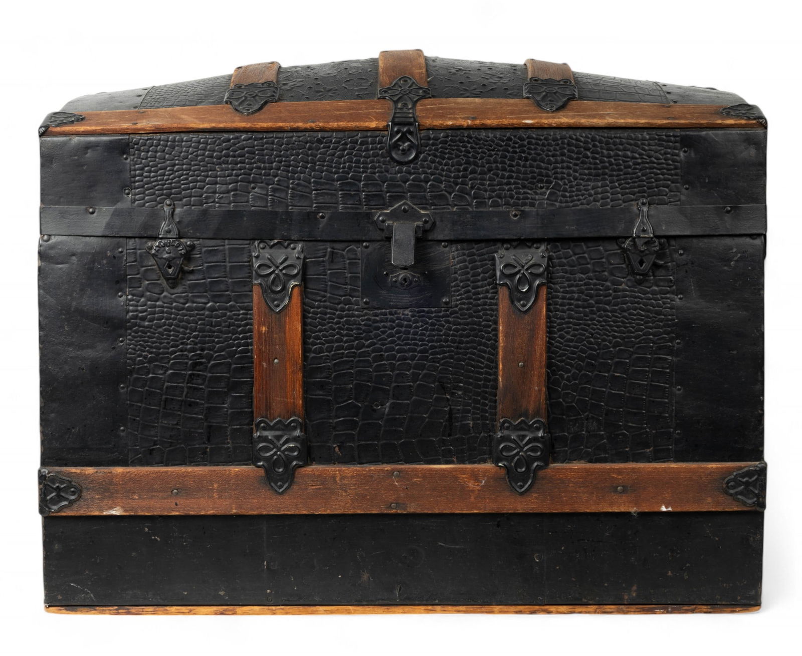 Antique Dome Top Trunk w/ Compartments (1 of 13)