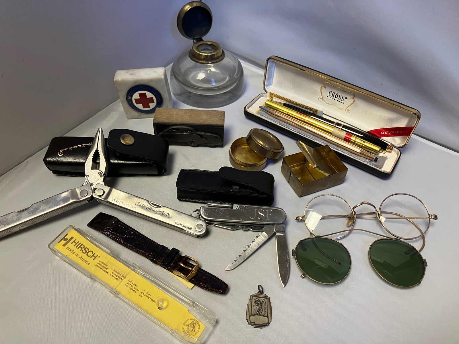 Porsche Stamp, Cross Pen, Other Vintage Desk Items (1 of 12)