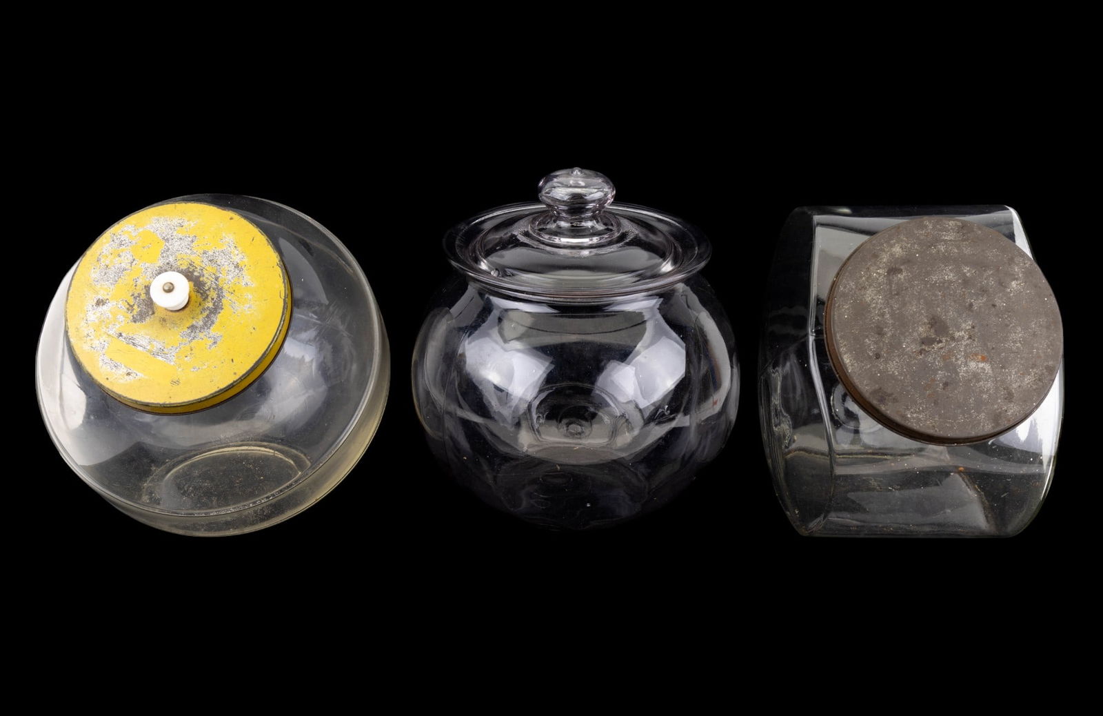 Vintage Tilted Glass Candy Jars (1 of 11)