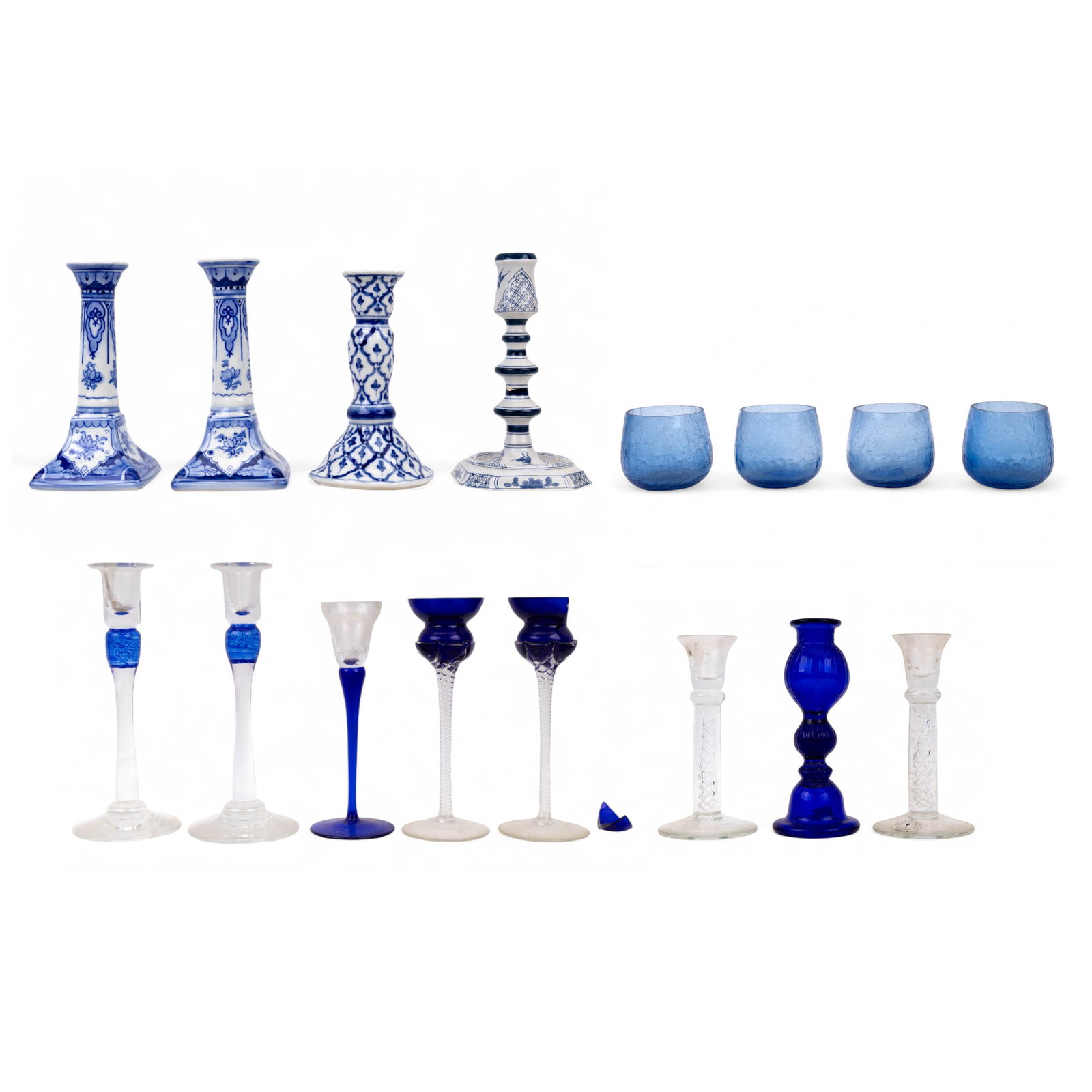 Delft and Blown Glass Candlesticks (1 of 20)
