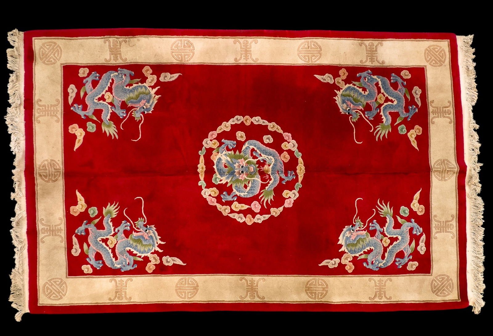 Chinese Art Deco Dragon Rug (1 of 3)