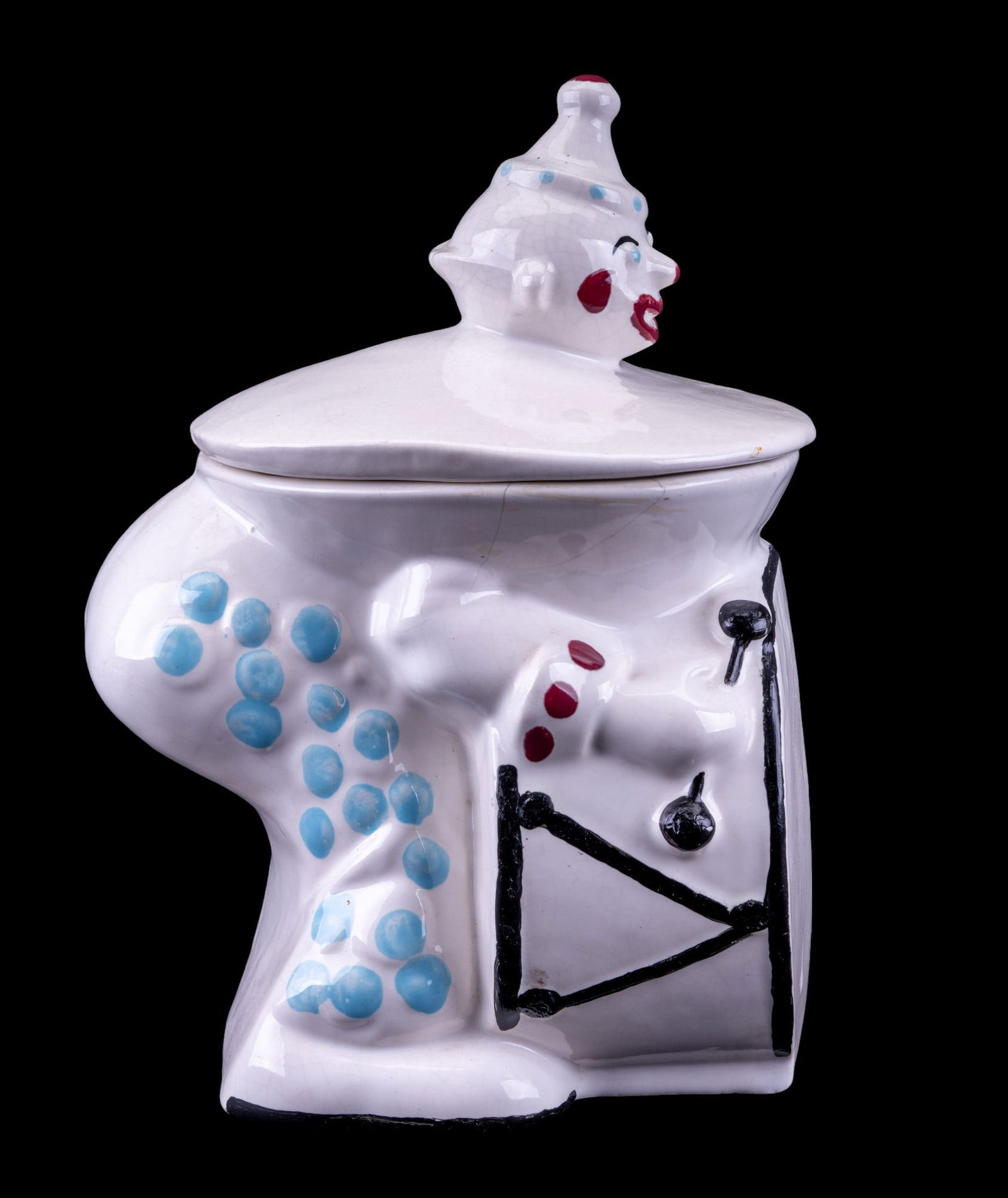 Vintage Pfaltzgraff Clown with Drum Cookie Jar (1 of 7)