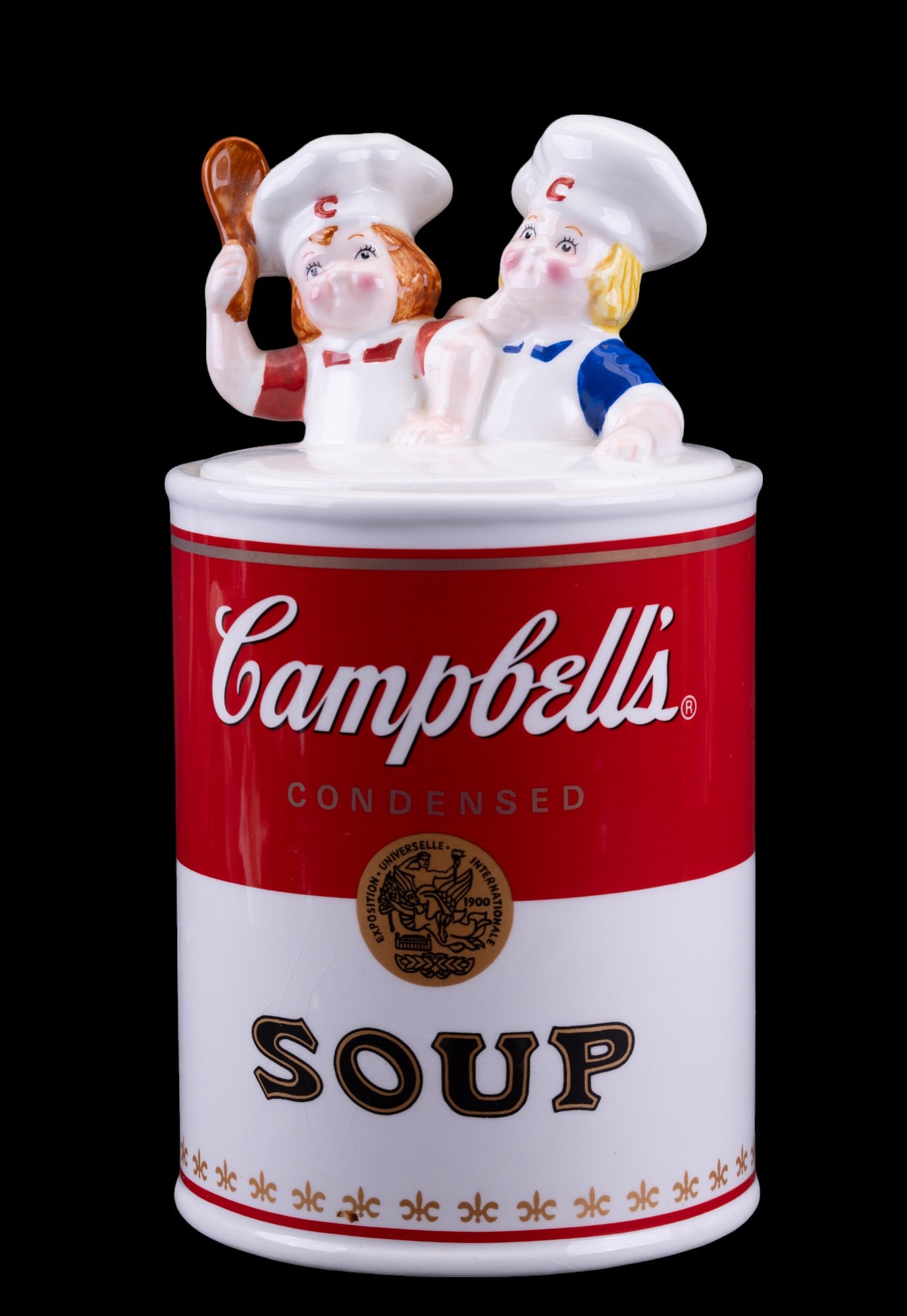 Campbell Kids Cookie Jar in Box: Campbell Kids cookie jar in original box measuring approx. 12" H