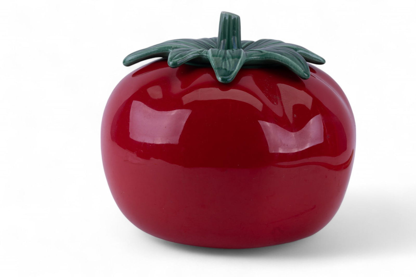 Unbranded Tomato Cookie Jar: Unbranded tomato cookie jar measuring approx. 7.5" H and marked "8025" on bottom.