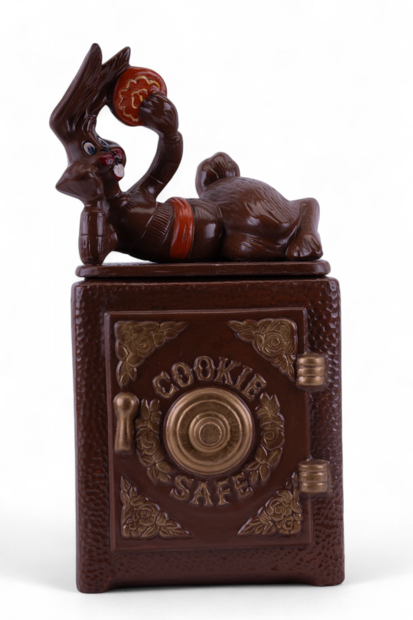 California Original Rabbit Cookie Safe Cookie Jar: California Original rabbit cookie safe cookie jar measuring approx. 15.5".