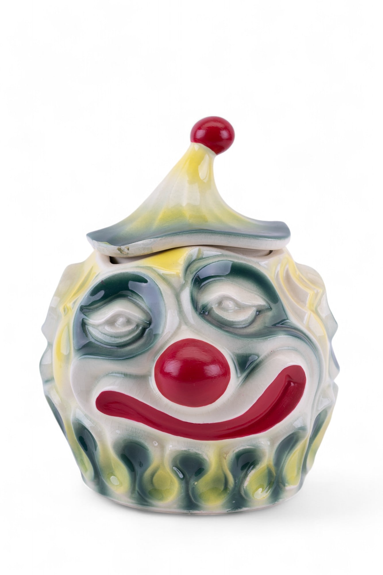 Vintage McCoy Sad Clown Cookie Jar: Vintage McCoy sad clown cookie jar measuring approx. 9.5" H.
