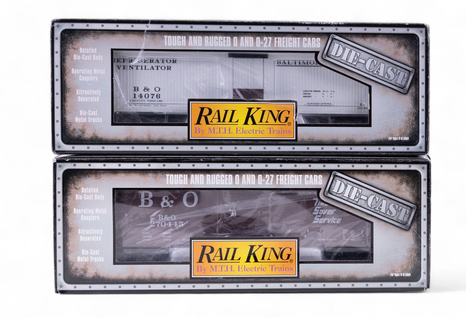 MTH NIB - Rugged Rails (2) B&O Rolling Stock Die- (1 of 11)