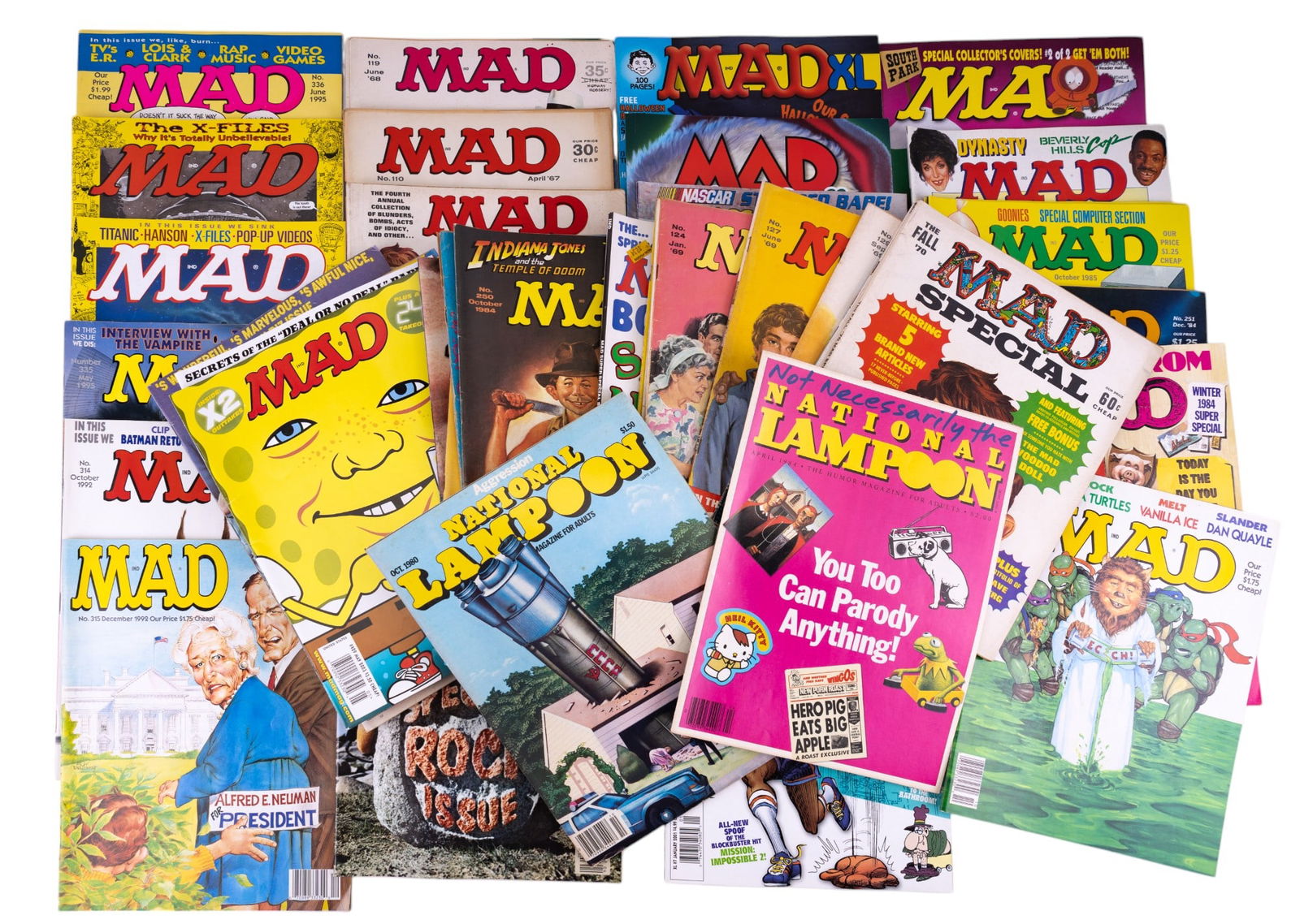 47 Mad Magazine Issues 1960's- 2000's + Lampoon (1 of 4)