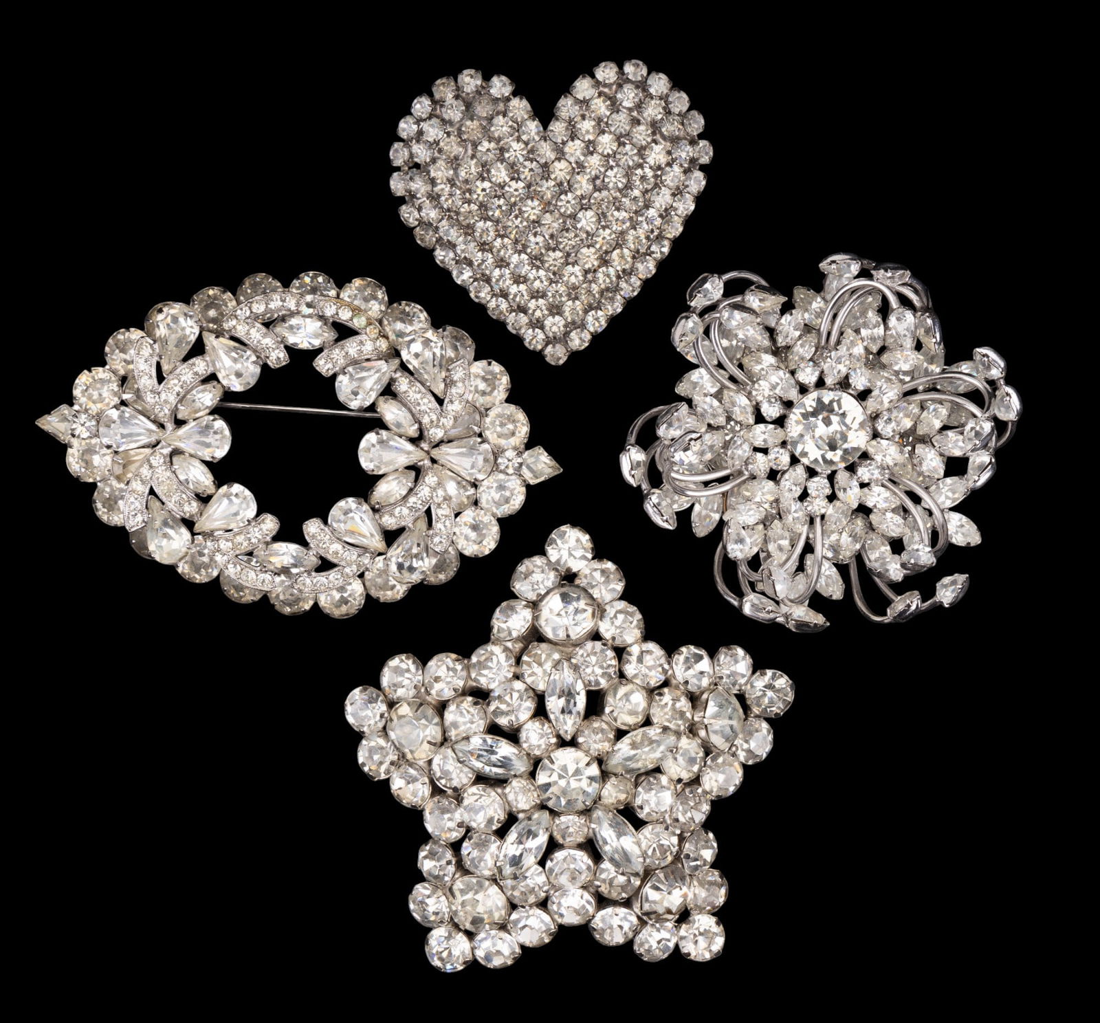 Eisenberg and Other Rhinestone Brooches (1 of 4)