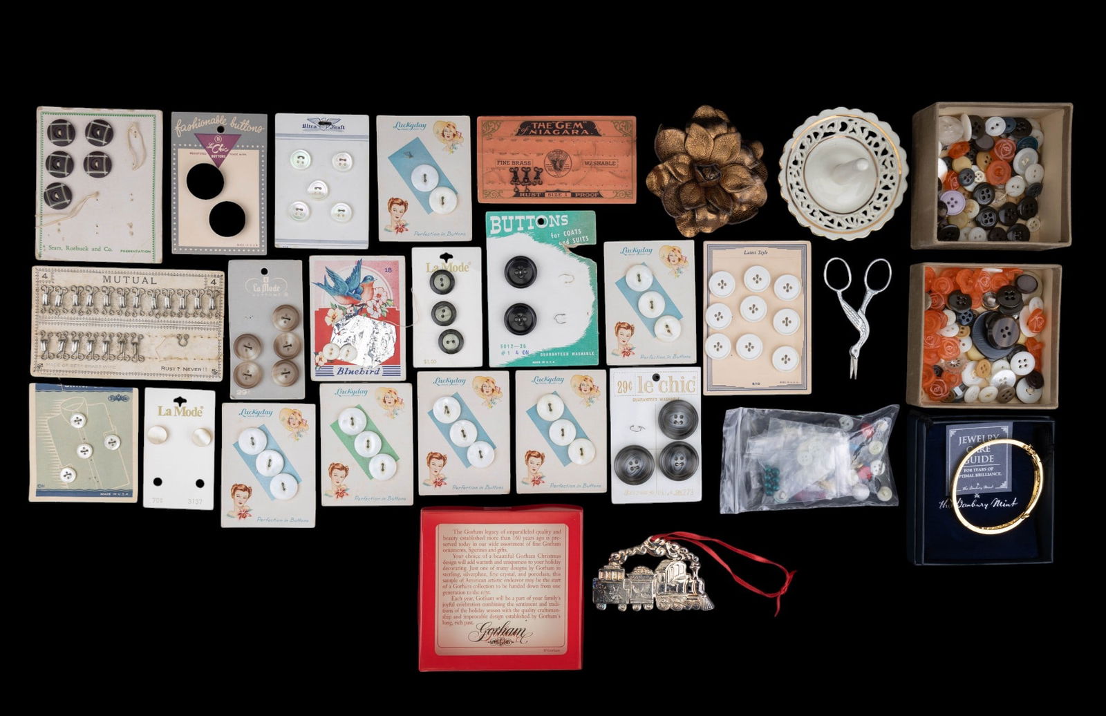 Vintage Buttons, Sewing, and Christmas Ornament (1 of 13)