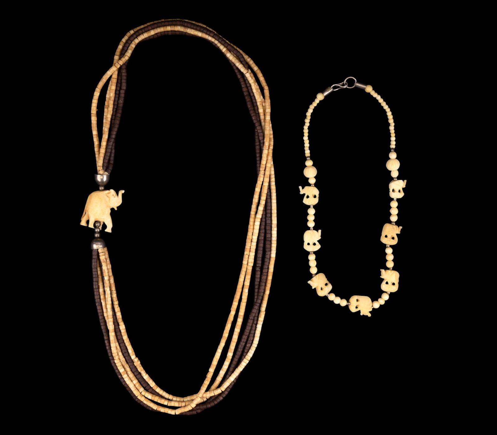 Carved Elephant Bead Necklaces (2) (1 of 6)