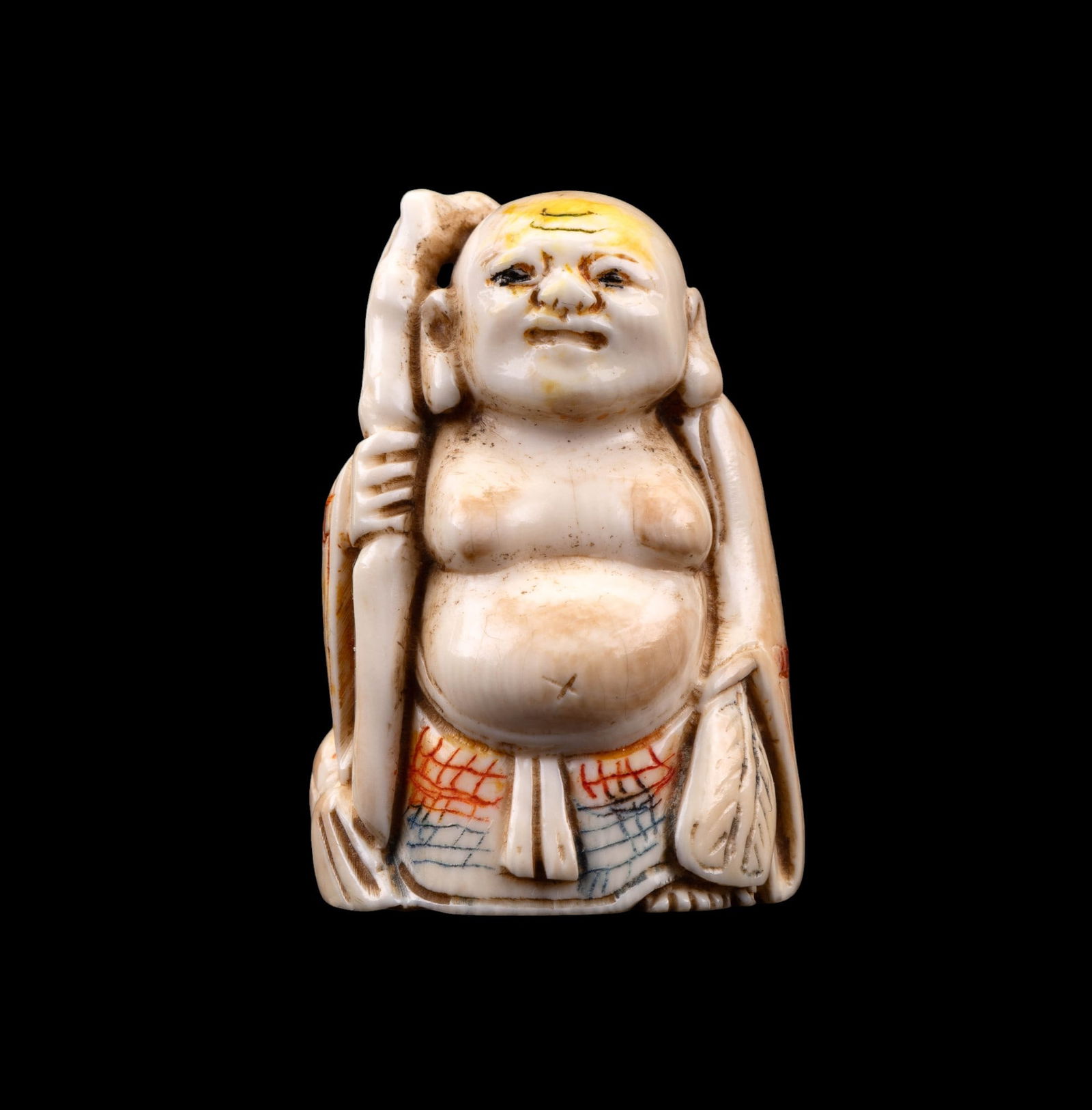 19th C. Japanese Netsuke of Sage / Buddha (1 of 7)