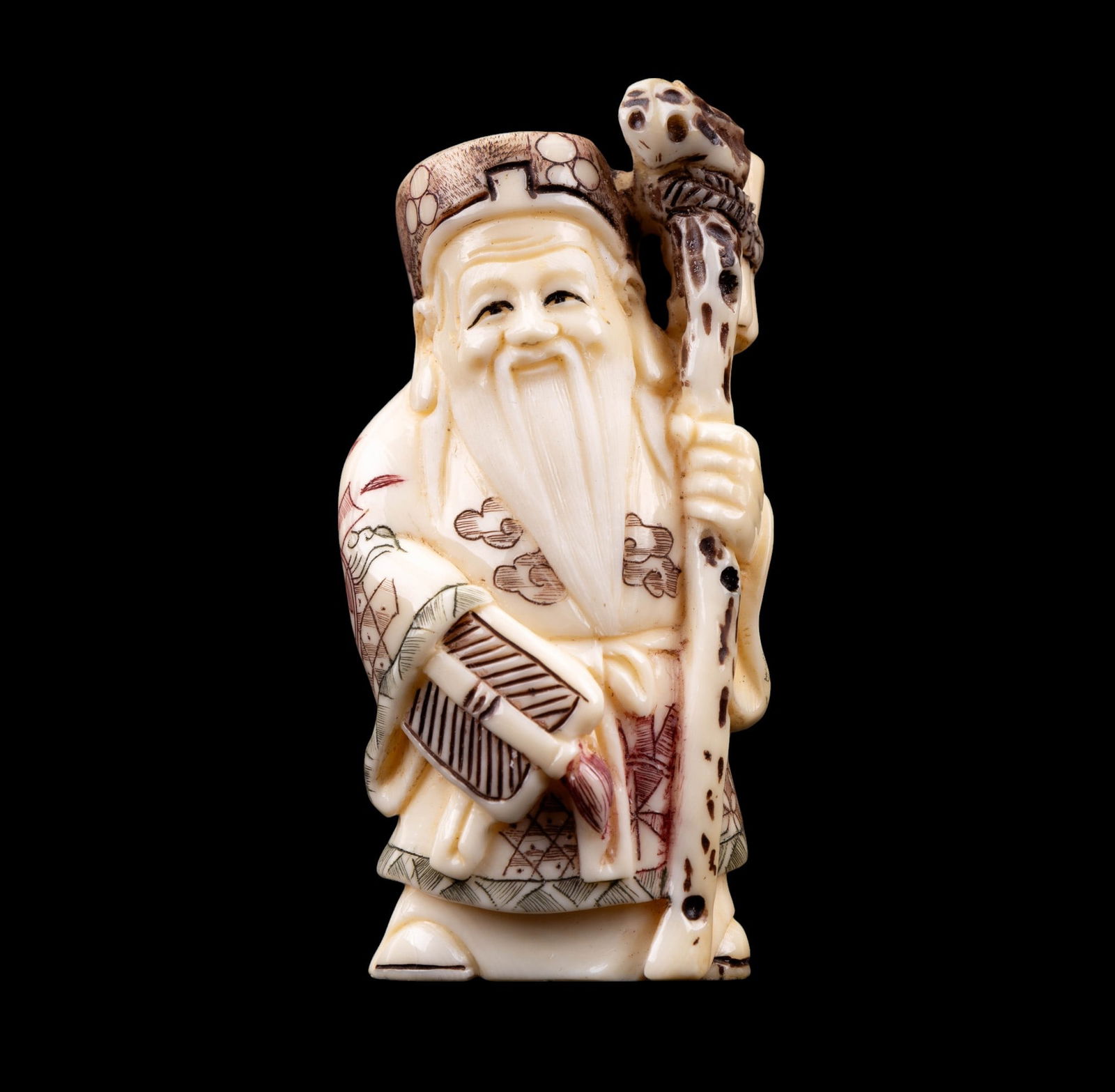 19th C. Japanese Netsuke of Scholar (1 of 7)