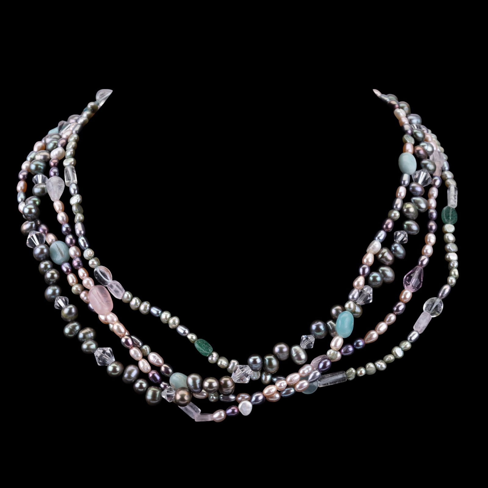 Pearl Rose Quartz Necklace (1 of 5)