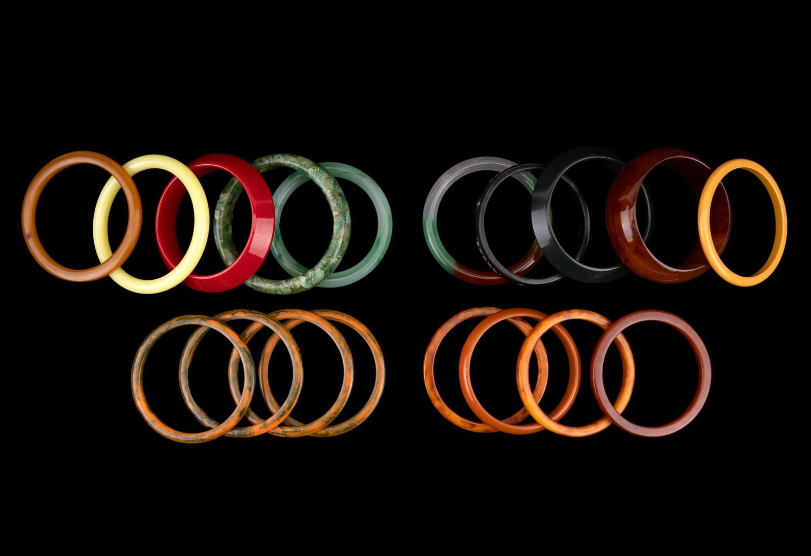 Bakelite, Hardstone, & Other Bangle Bracelets (18) (1 of 6)