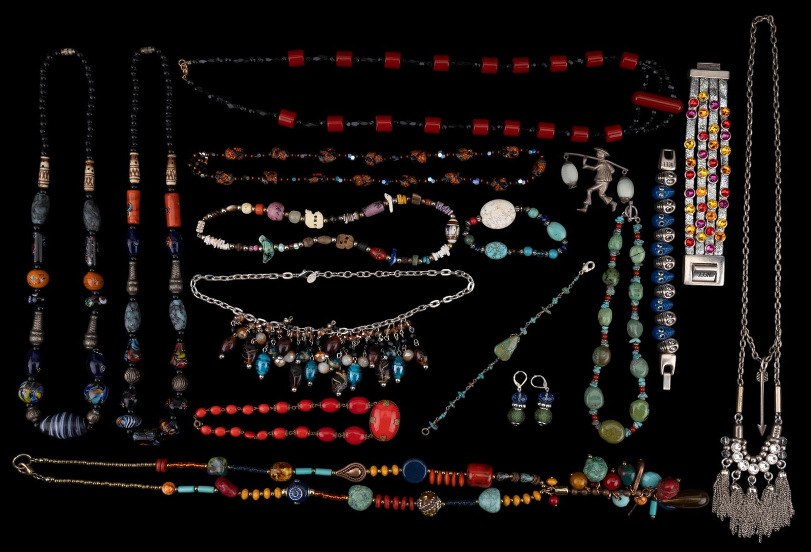 Art Glass Beaded Necklaces, Heet, & Stone Jewelry (1 of 18)