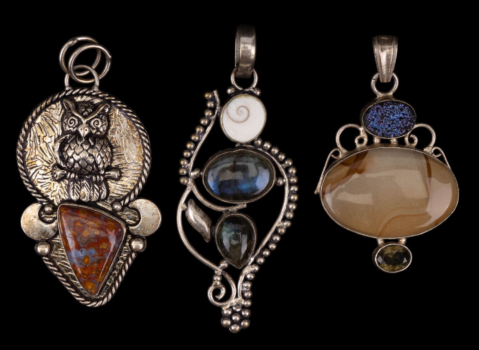 Bohemian Sterling Pendants (1 of 6)
